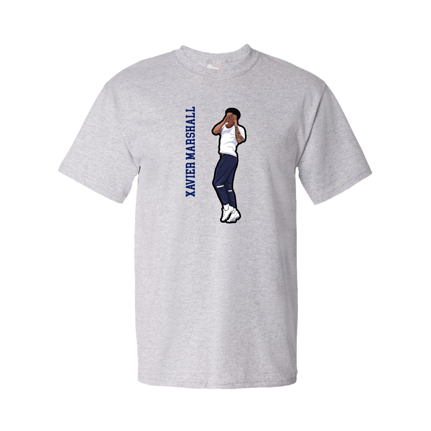 Youth Tee — Name Vertical in Grey