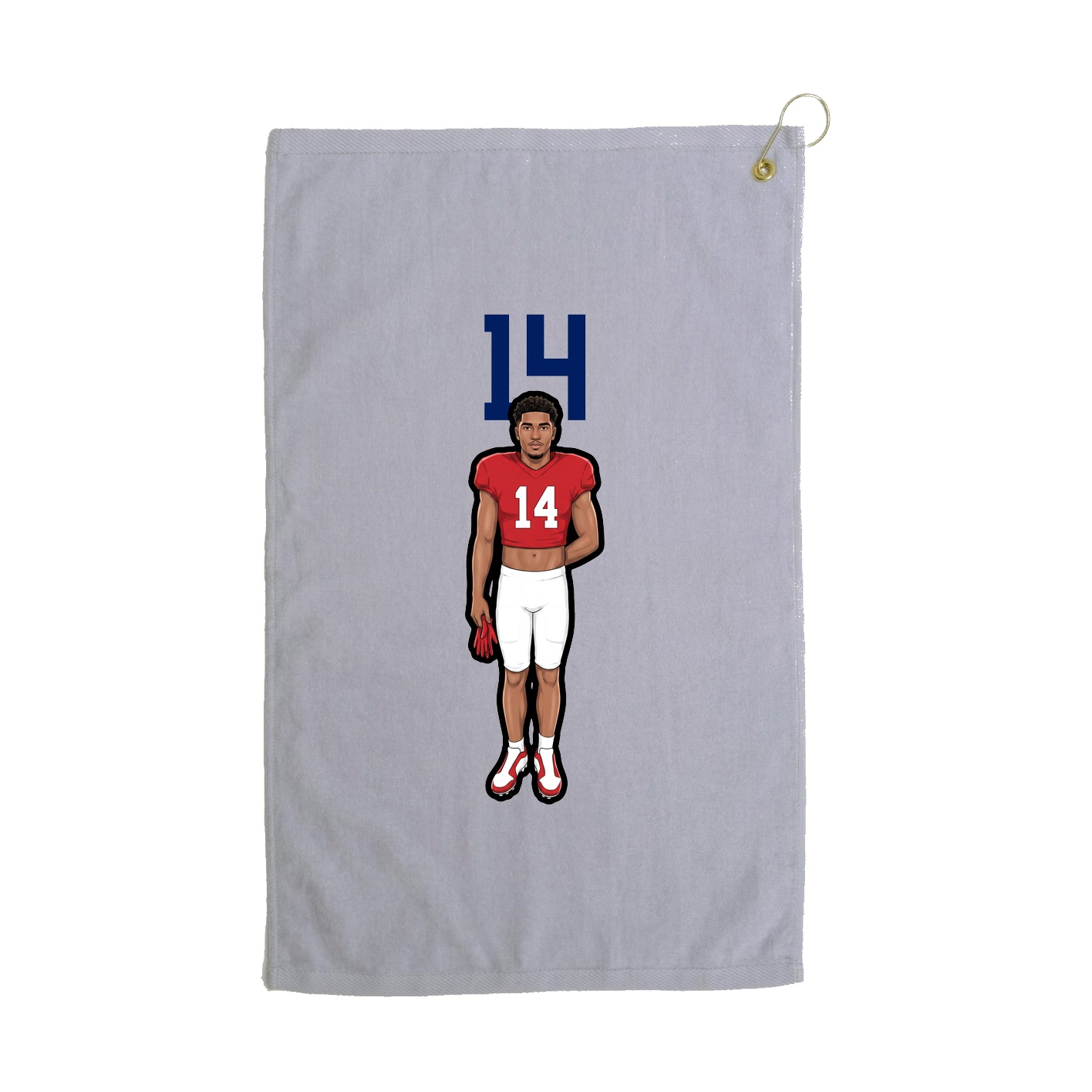Golf Towel — Number Top in Grey