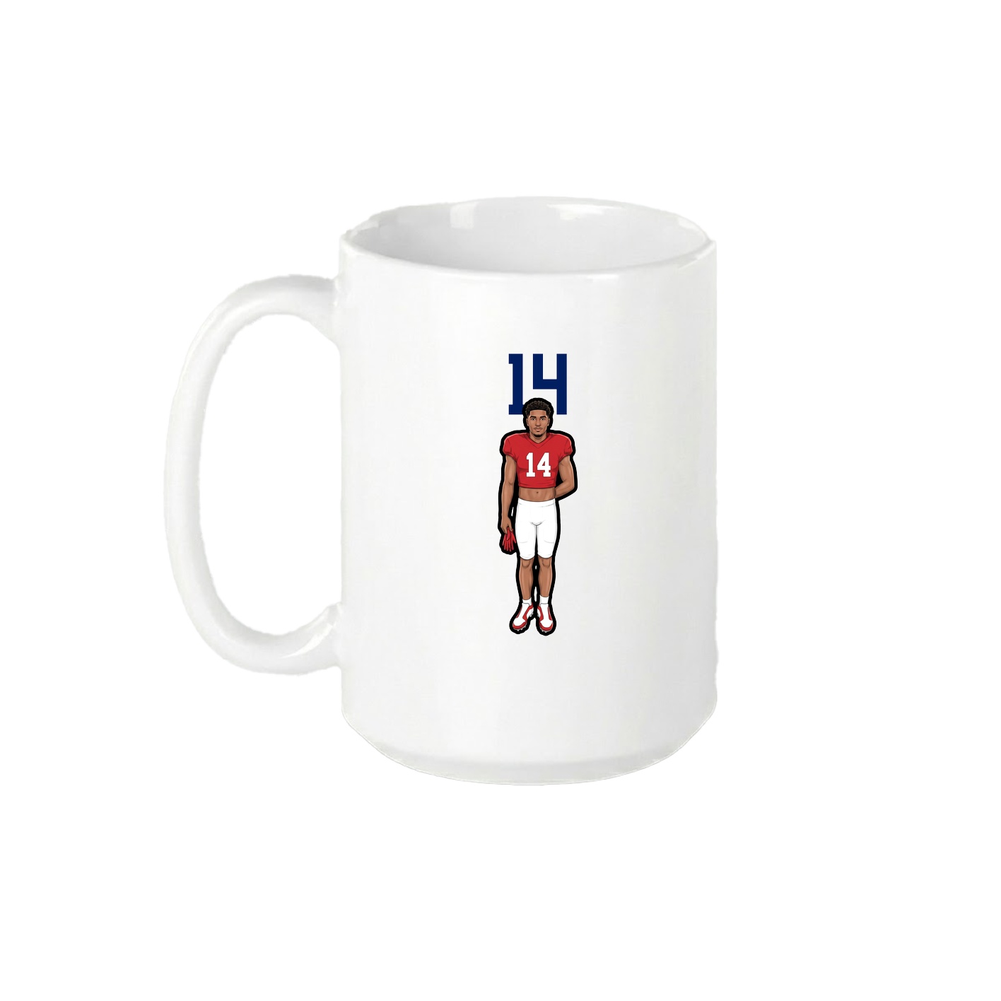 15oz Coffee Mug — Number Top in White