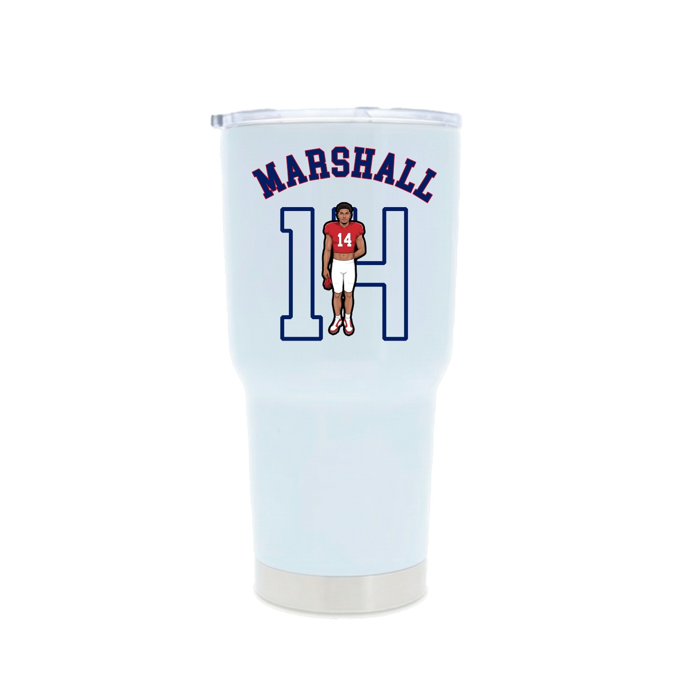 30oz Stainless Steel Tumbler — Shirsey Arch in White
