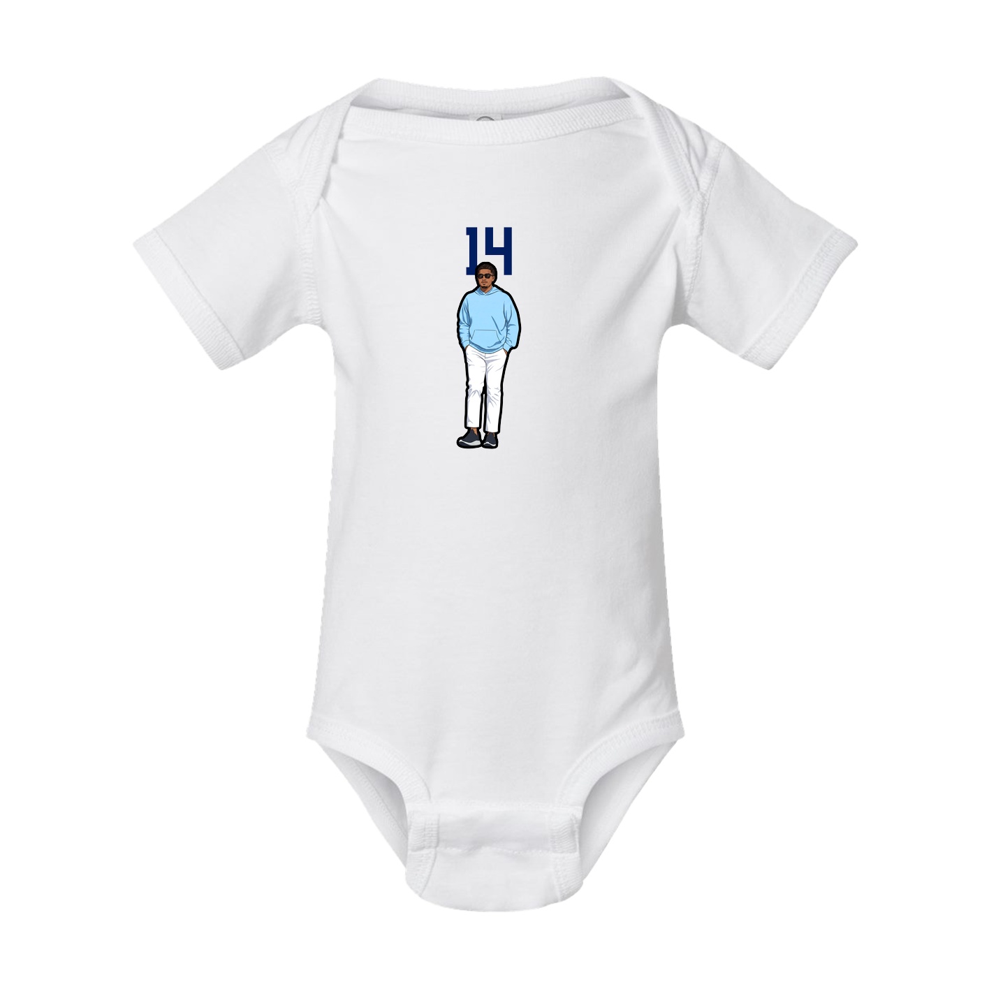 Baby Onesie — Number Top in White