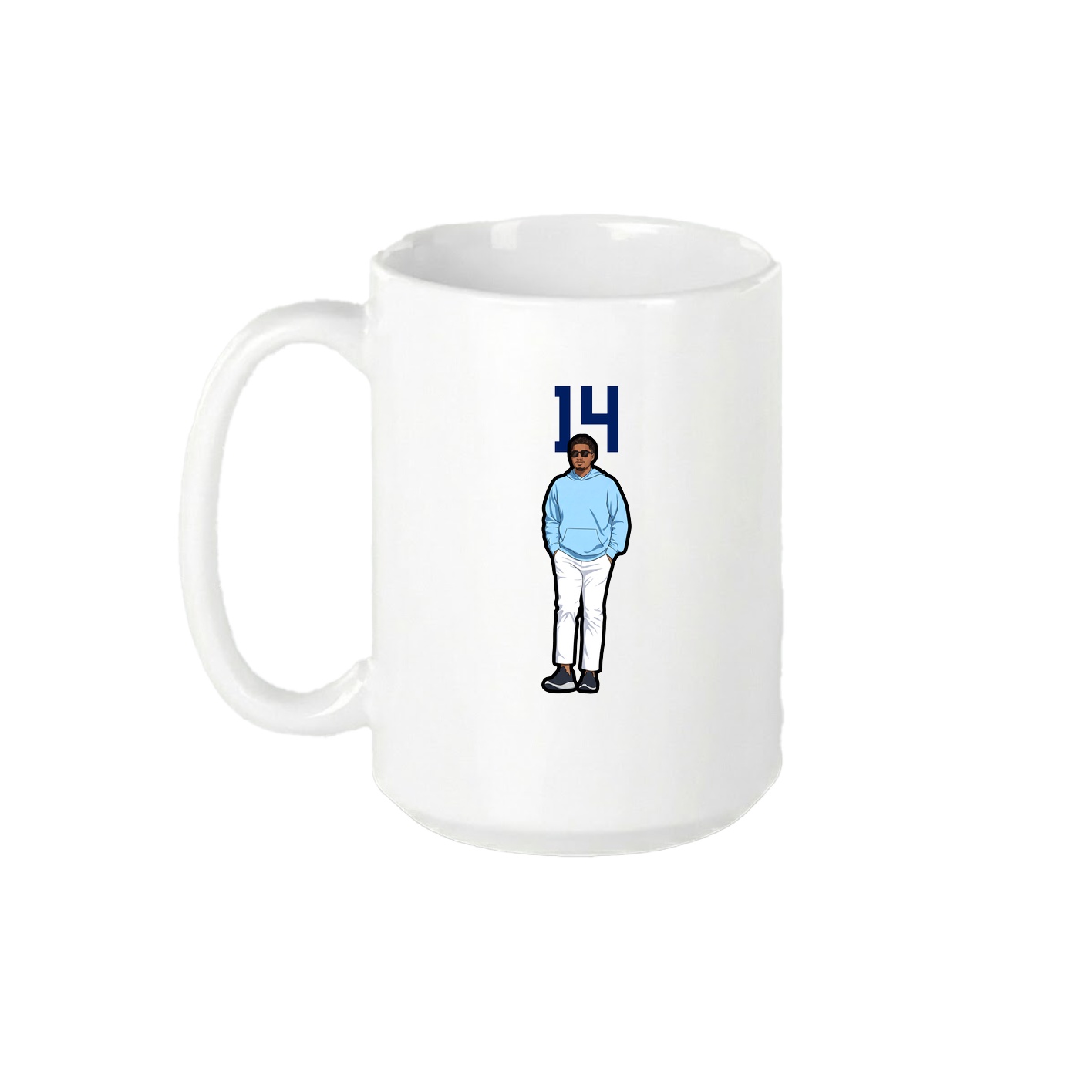 15oz Coffee Mug — Number Top in White