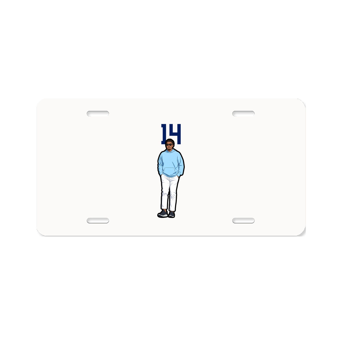 License Plate — Number Top in Classic