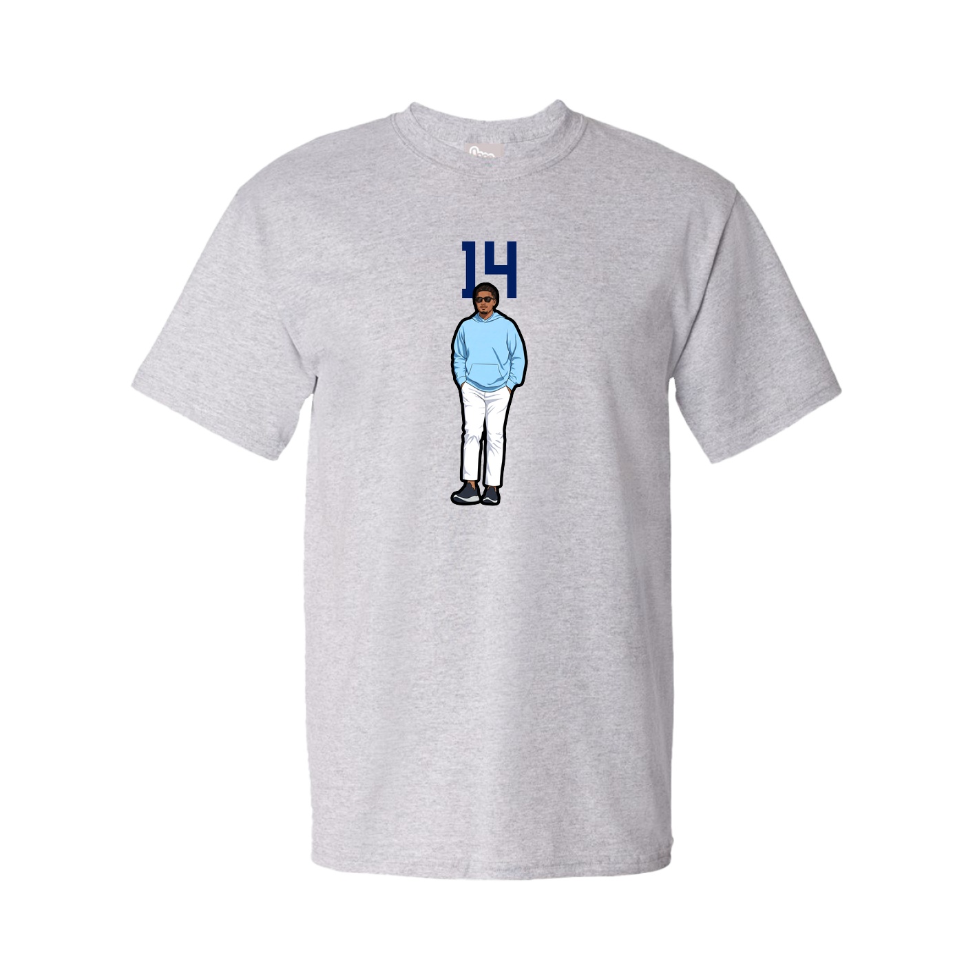 Youth Tee — Number Top in Grey