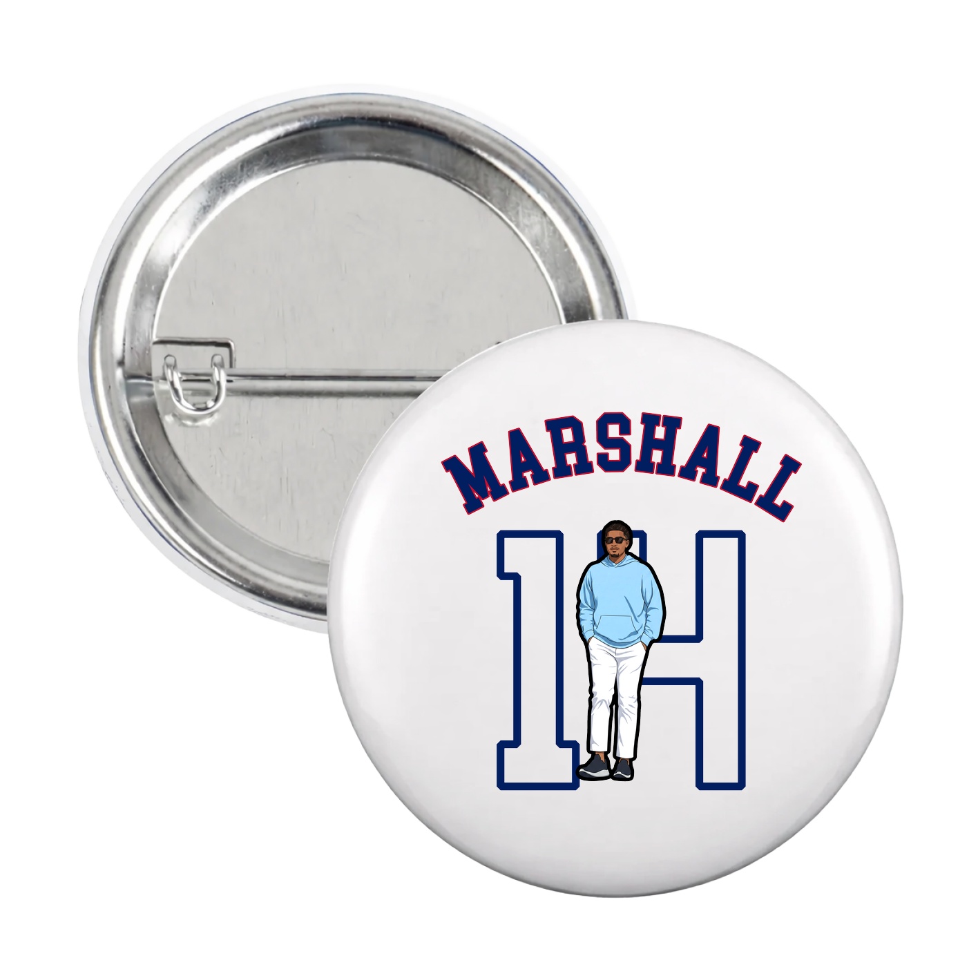 Game Day Button — Shirsey Arch in White