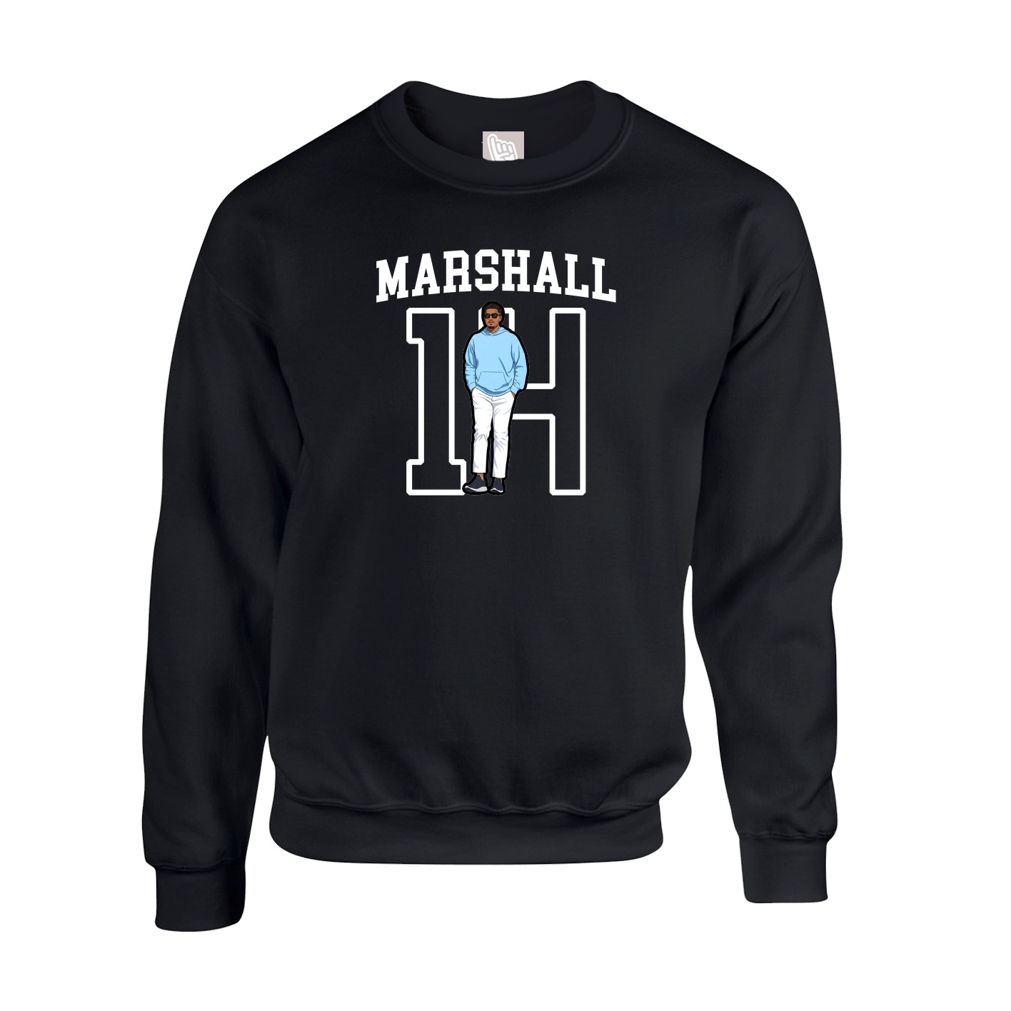 Fleece Crew — Shirsey in Black