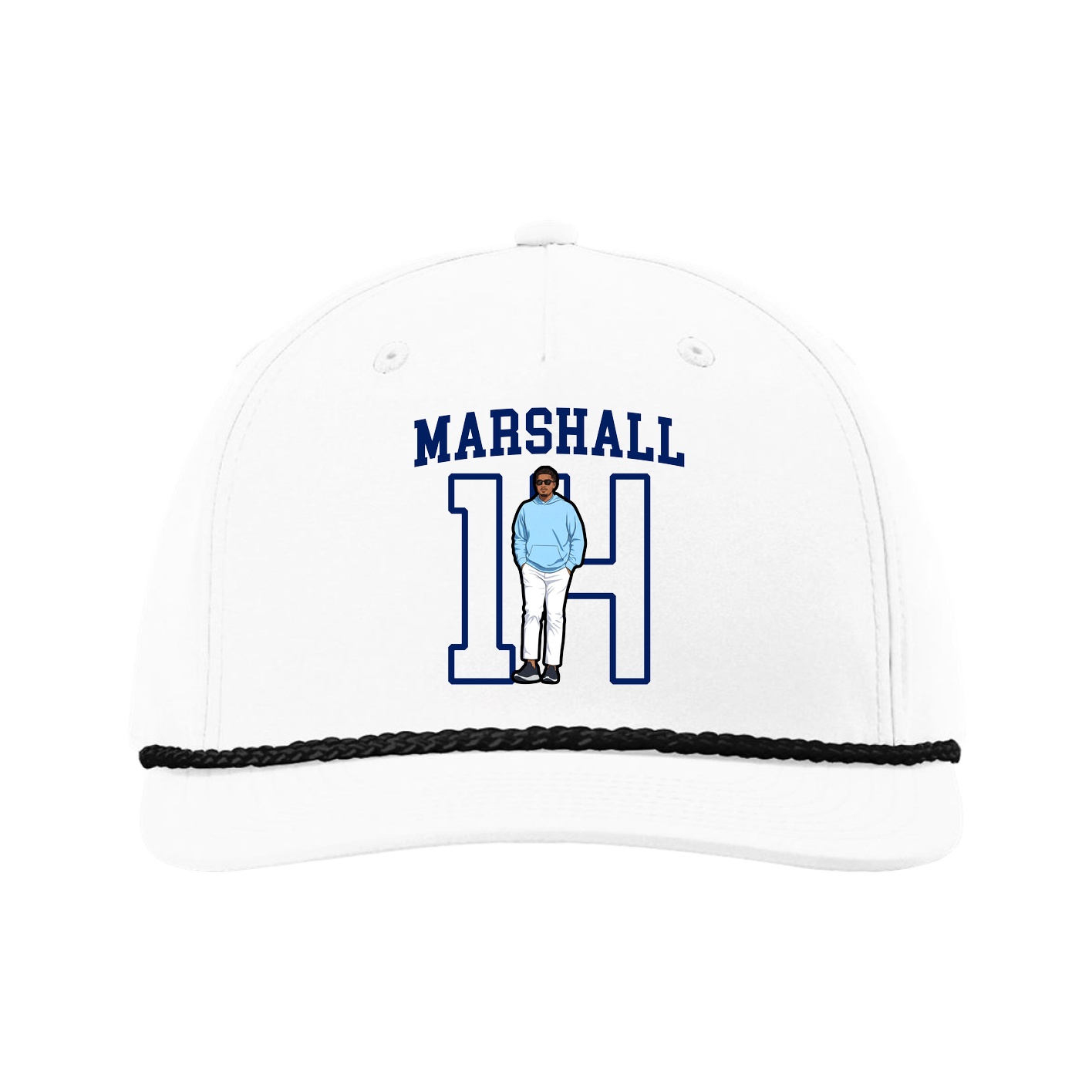Five-Panel Classic Rope Cap — Shirsey in White