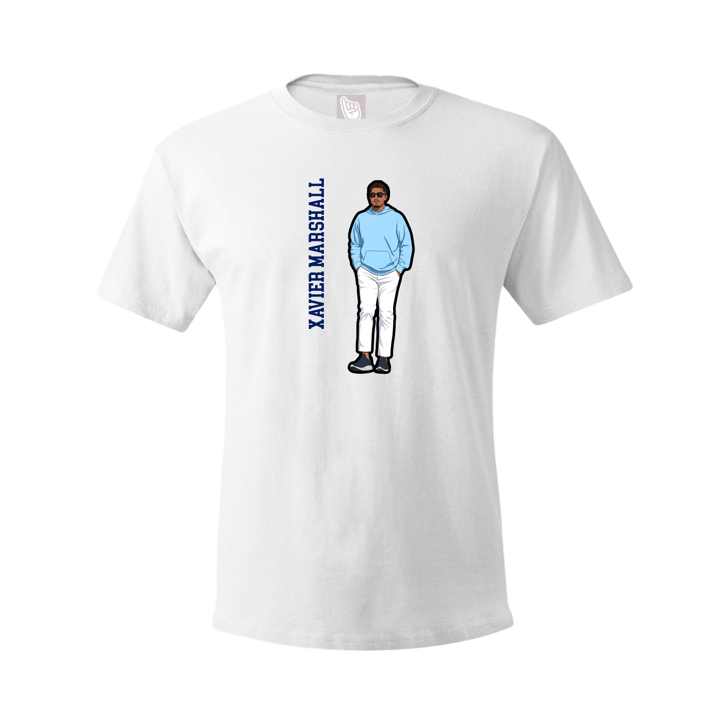 Youth Tee — Name Vertical in White