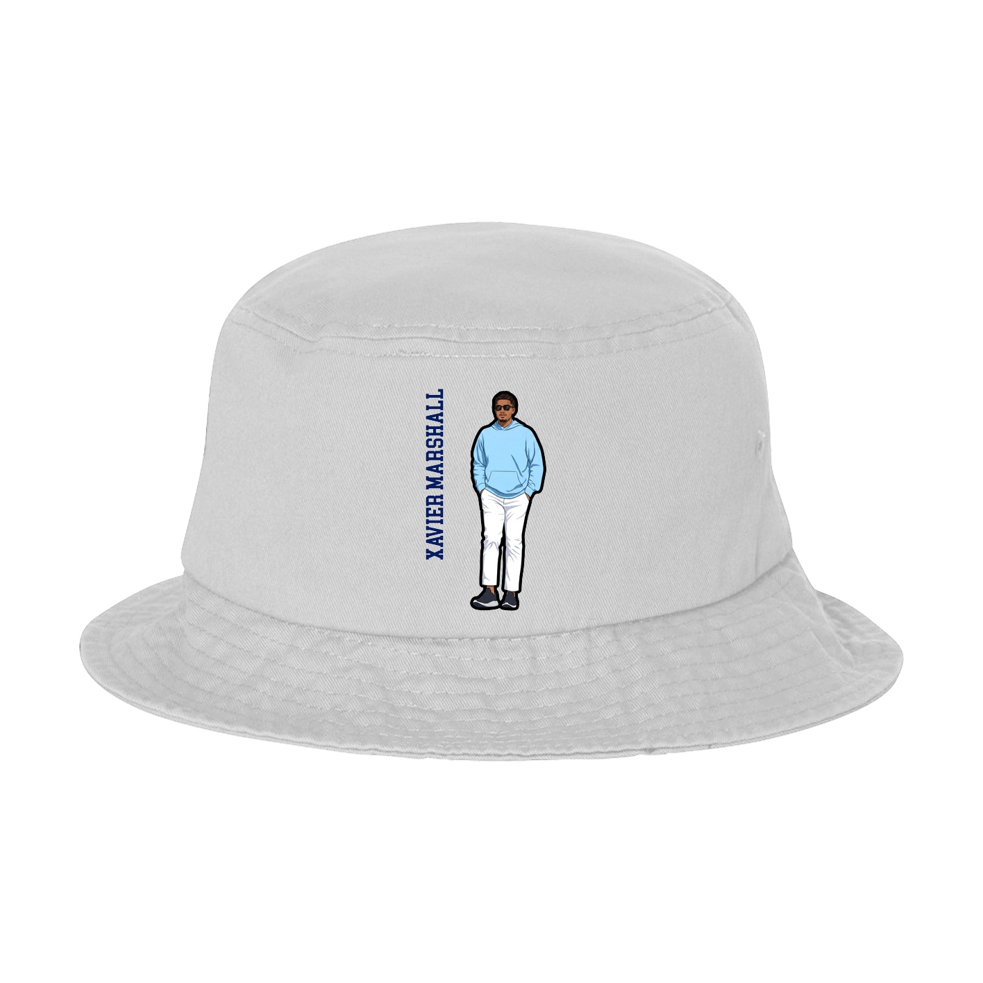 Bucket Cap — Name Vertical in White