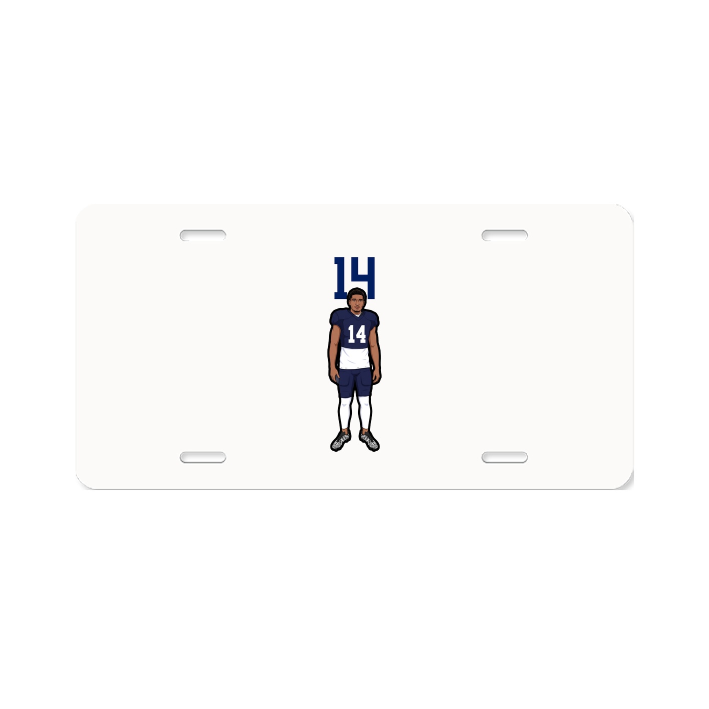 License Plate — Number Top in Classic