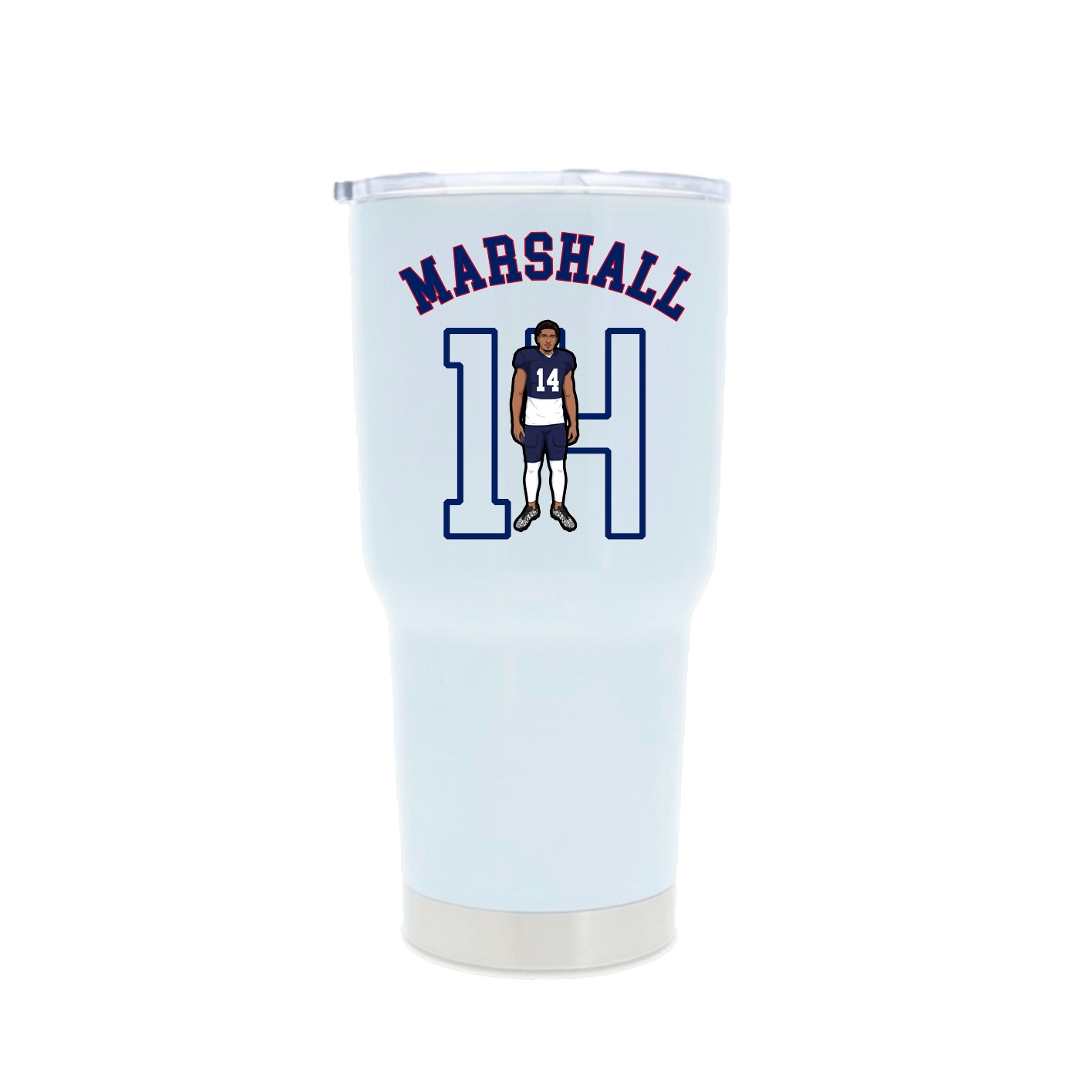 30oz Stainless Steel Tumbler — Shirsey Arch in White