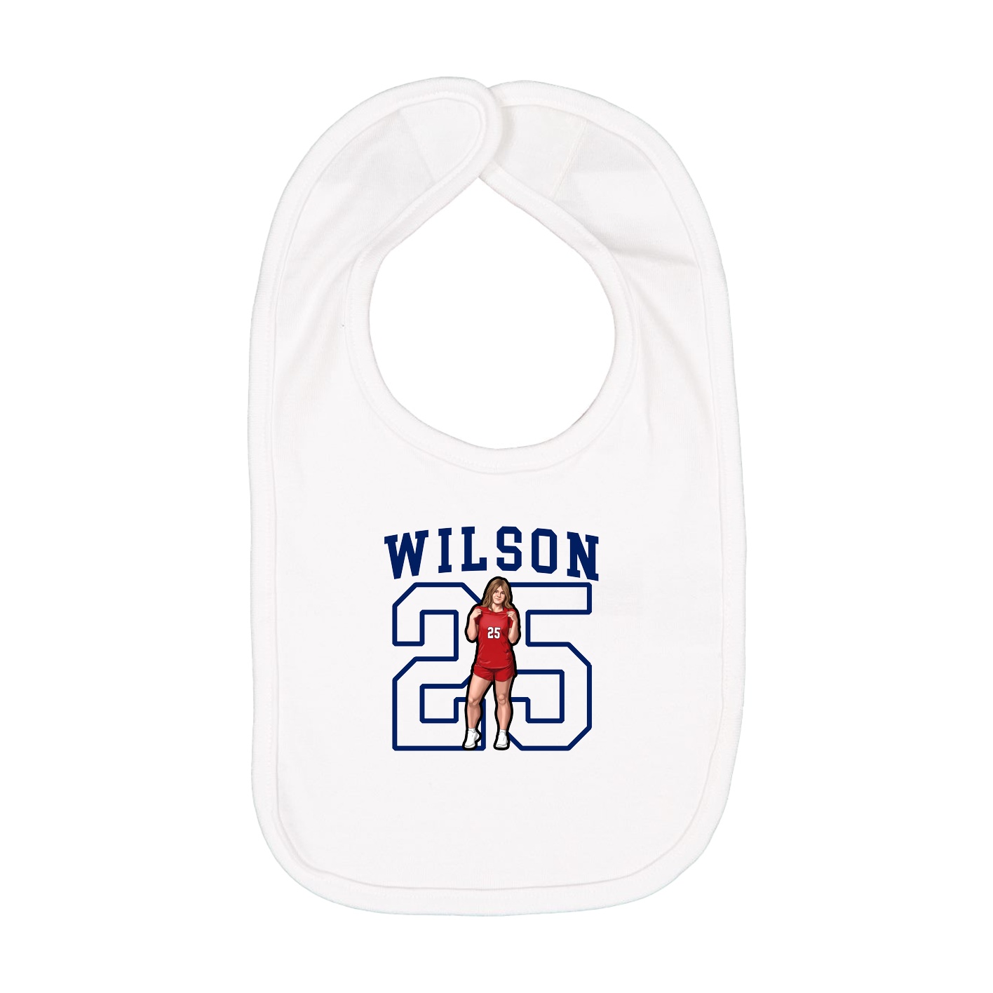 Infant Bib — Shirsey in White