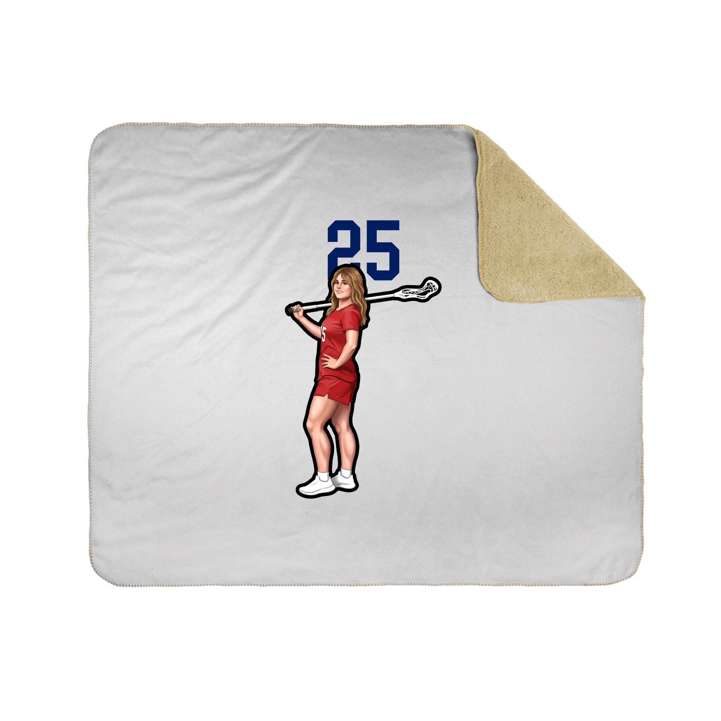 Throw Blanket — Number Top in White