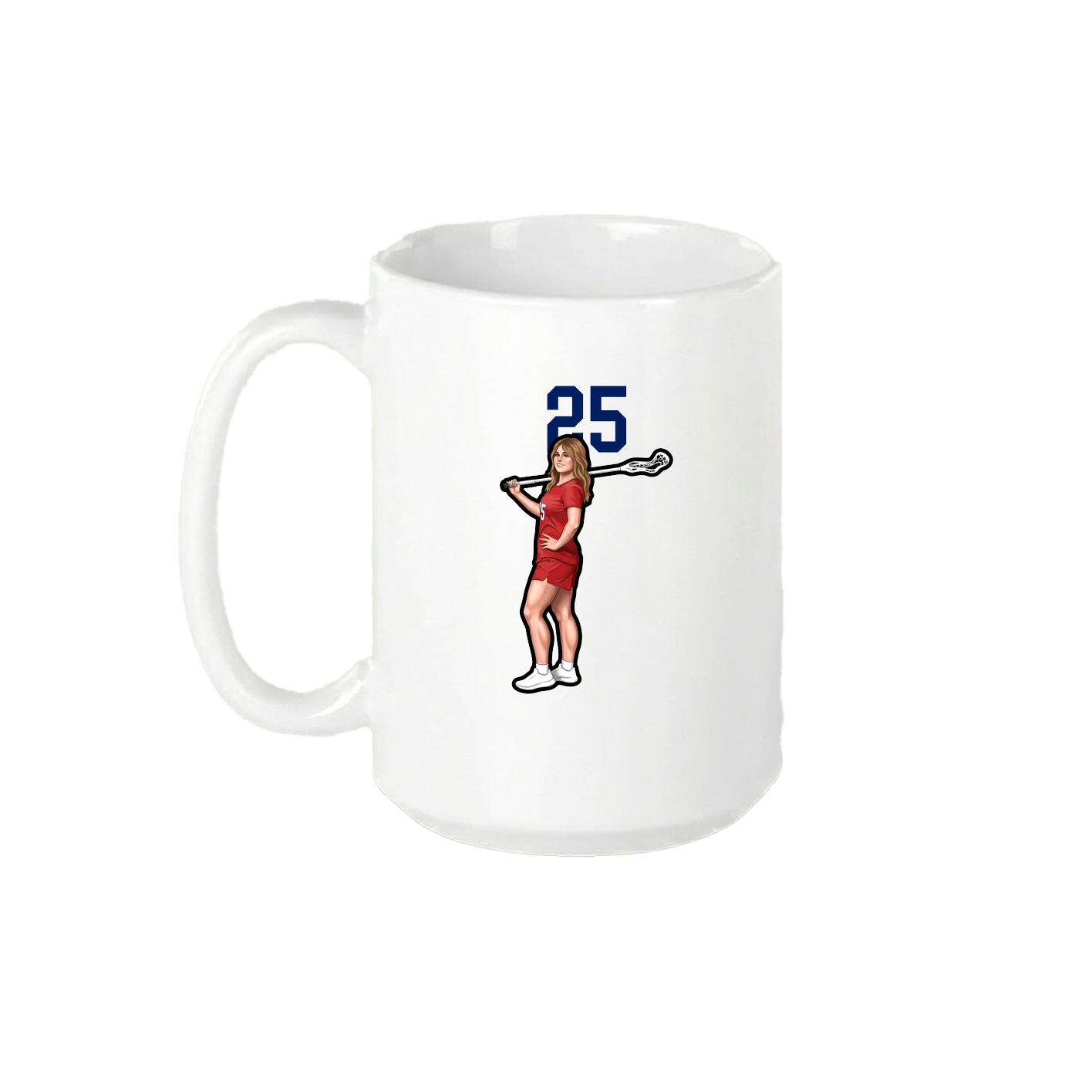 15oz Coffee Mug — Number Top in White