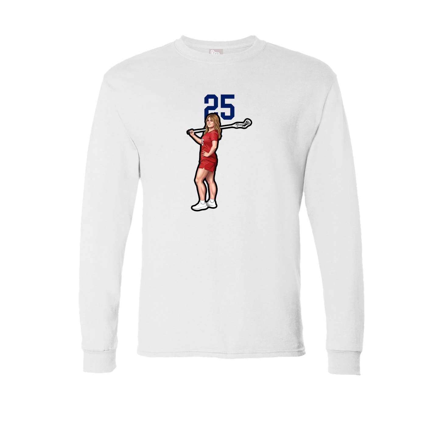 Long Sleeve Tee — Number Top in White