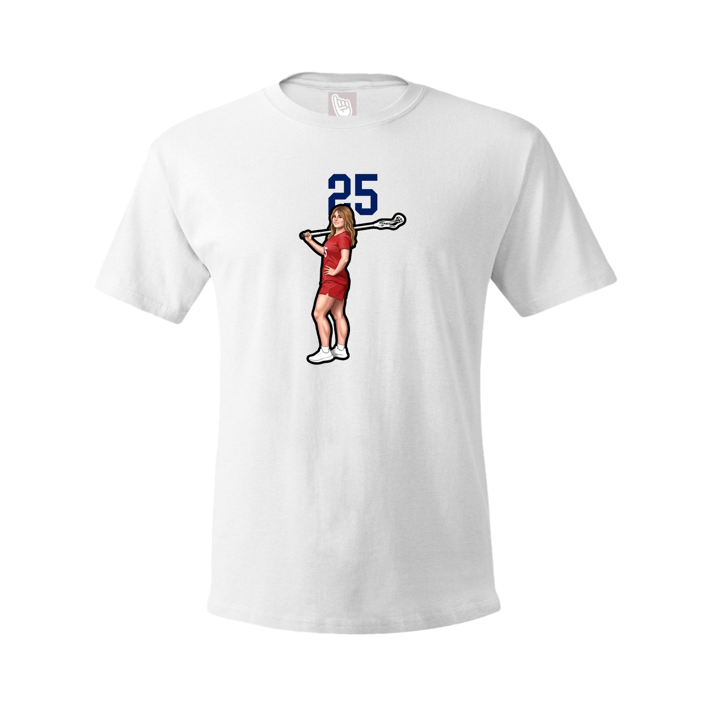 Youth Tee — Number Top in White