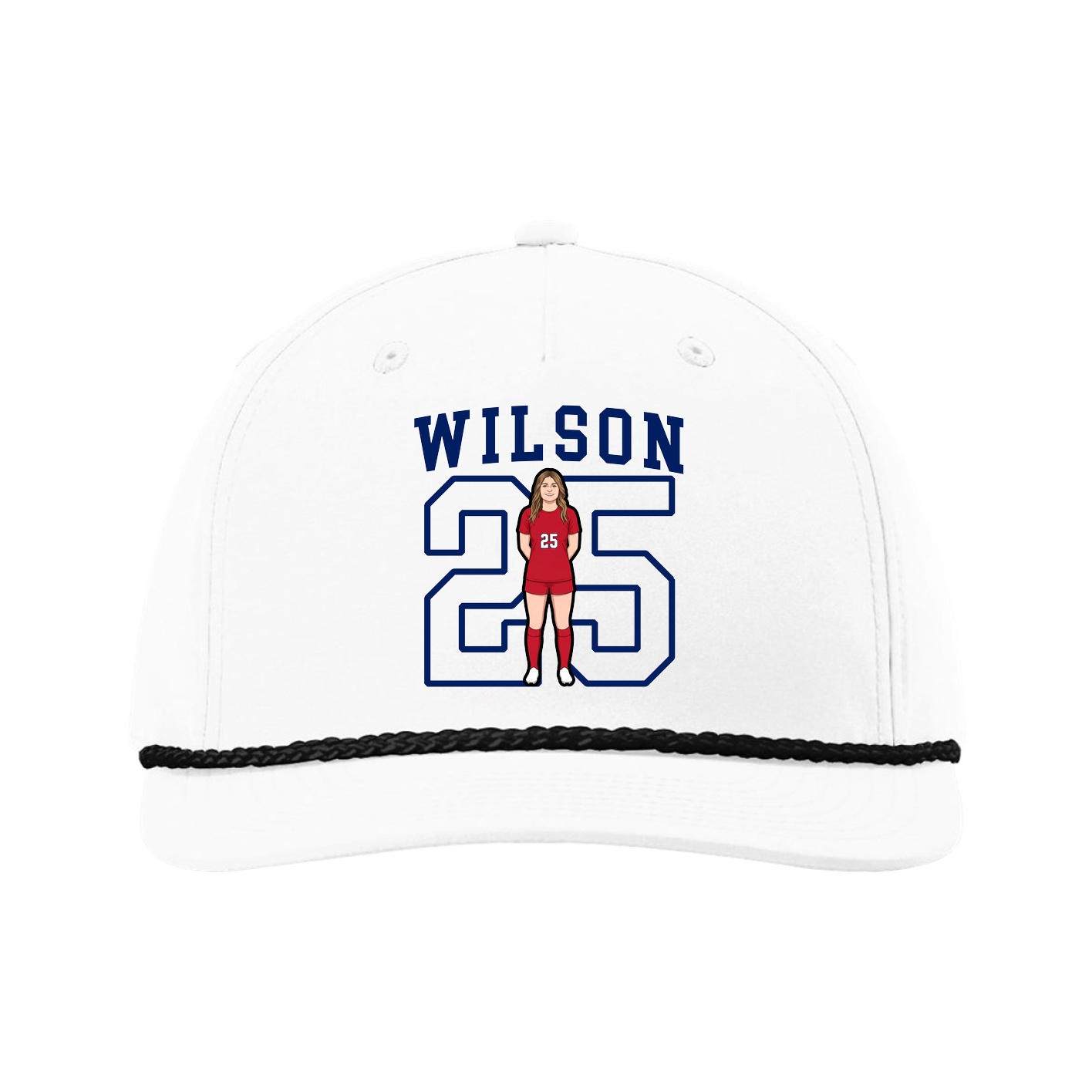 Five-Panel Classic Rope Cap — Shirsey in White