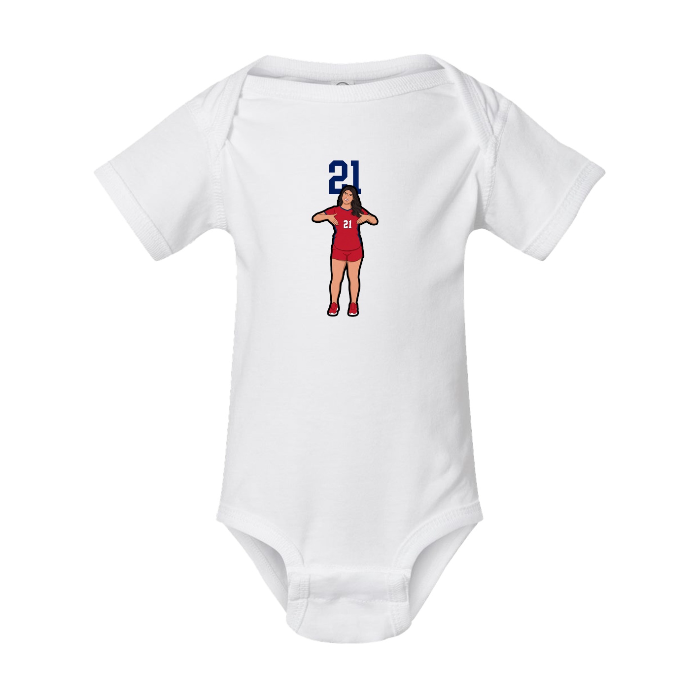 Baby Onesie — Number Top in White
