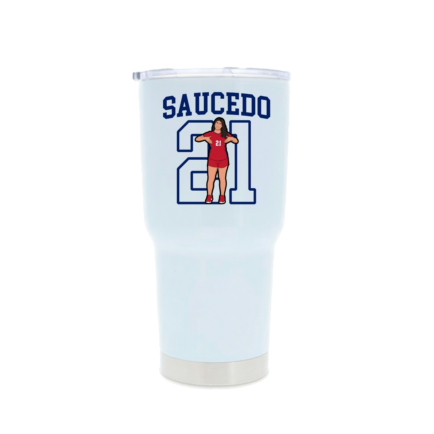 30oz Stainless Steel Tumbler — Shirsey in White