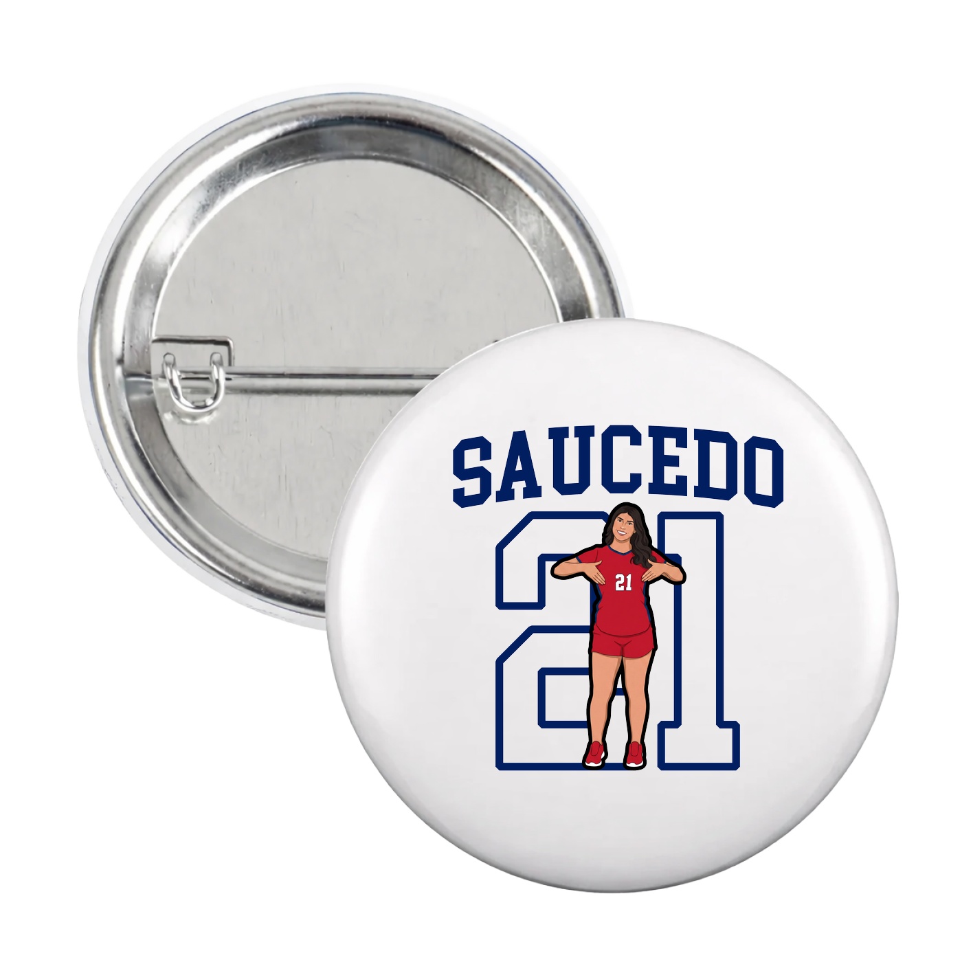 Game Day Button — Shirsey in White