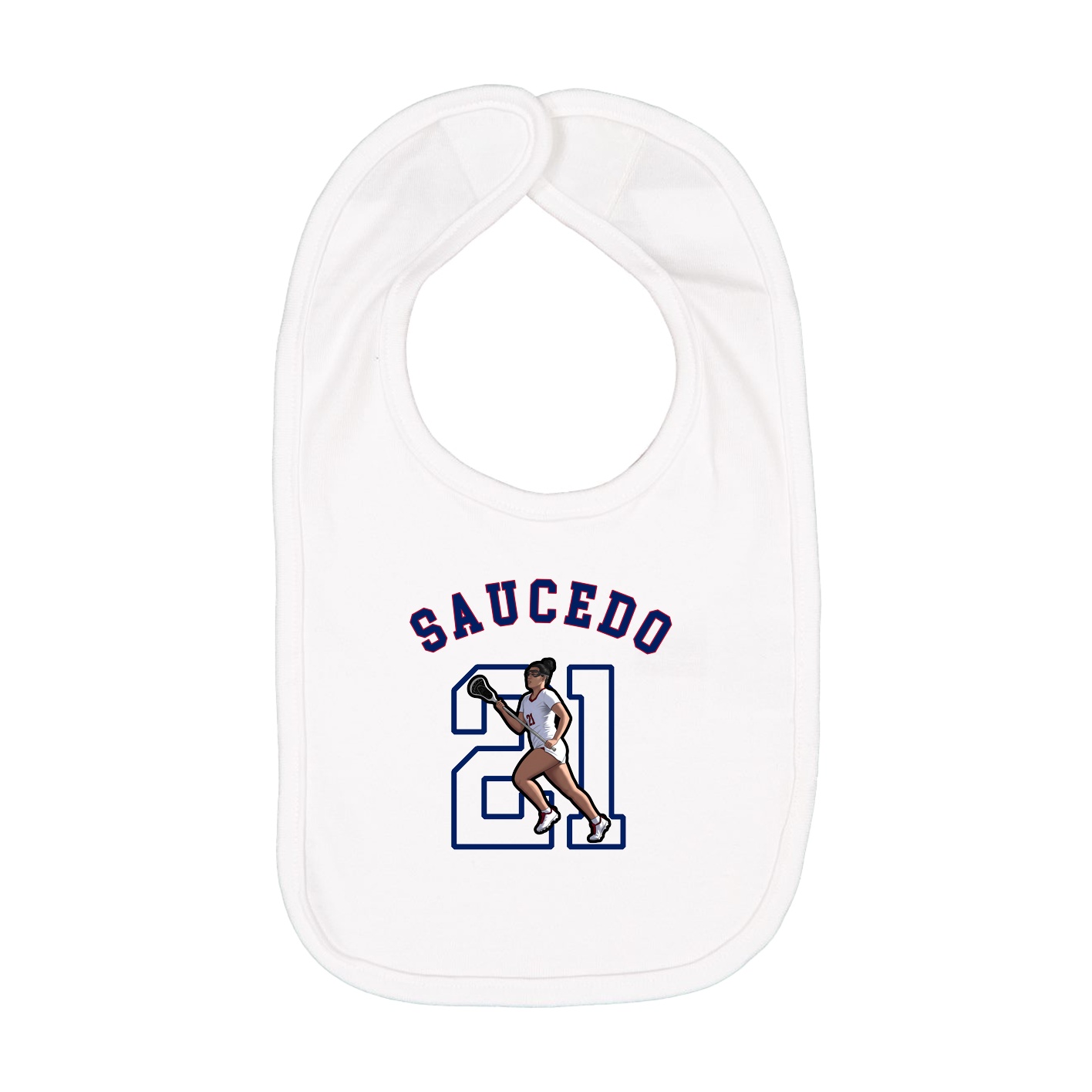 Infant Bib — Shirsey Arch in White