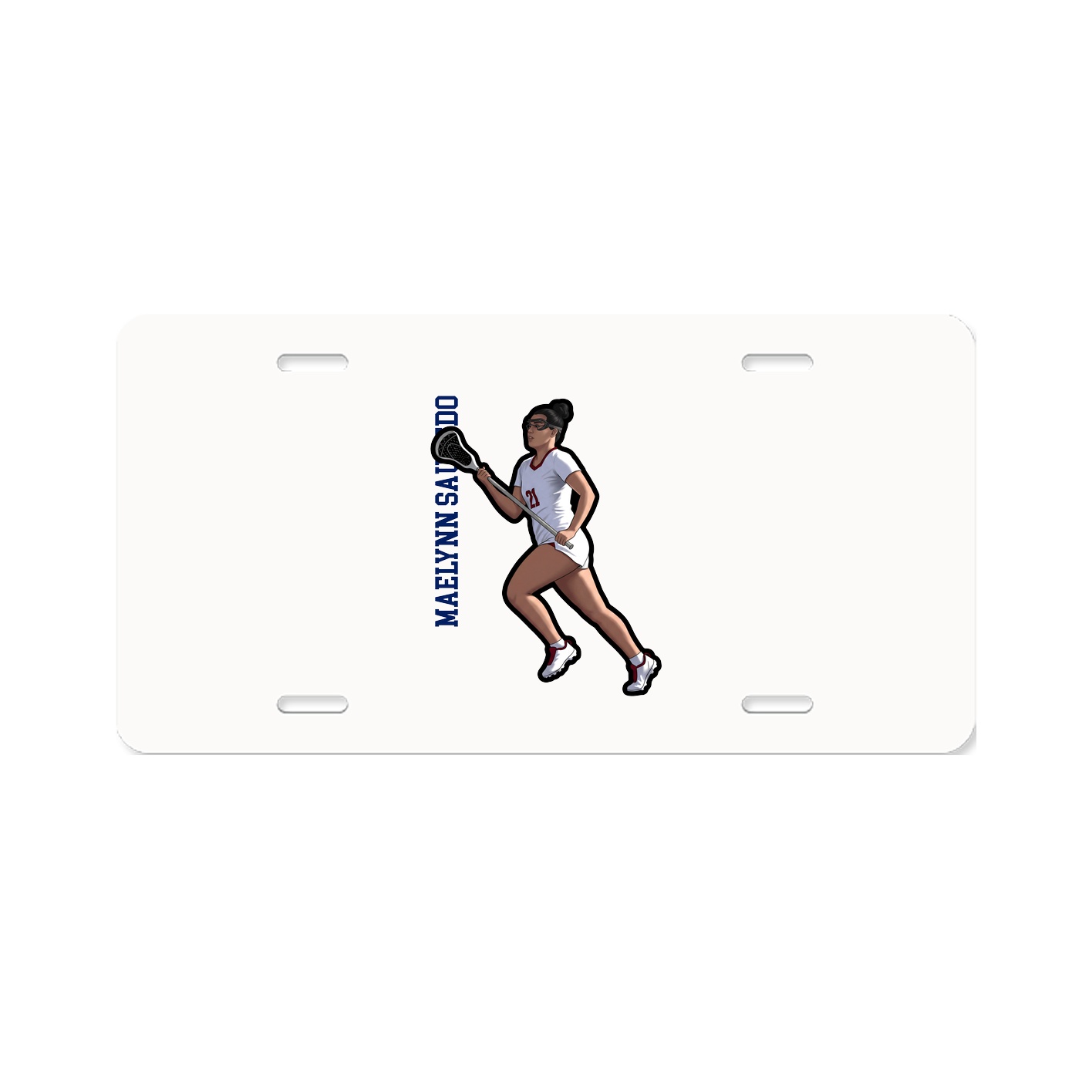 License Plate — Name Vertical in Classic