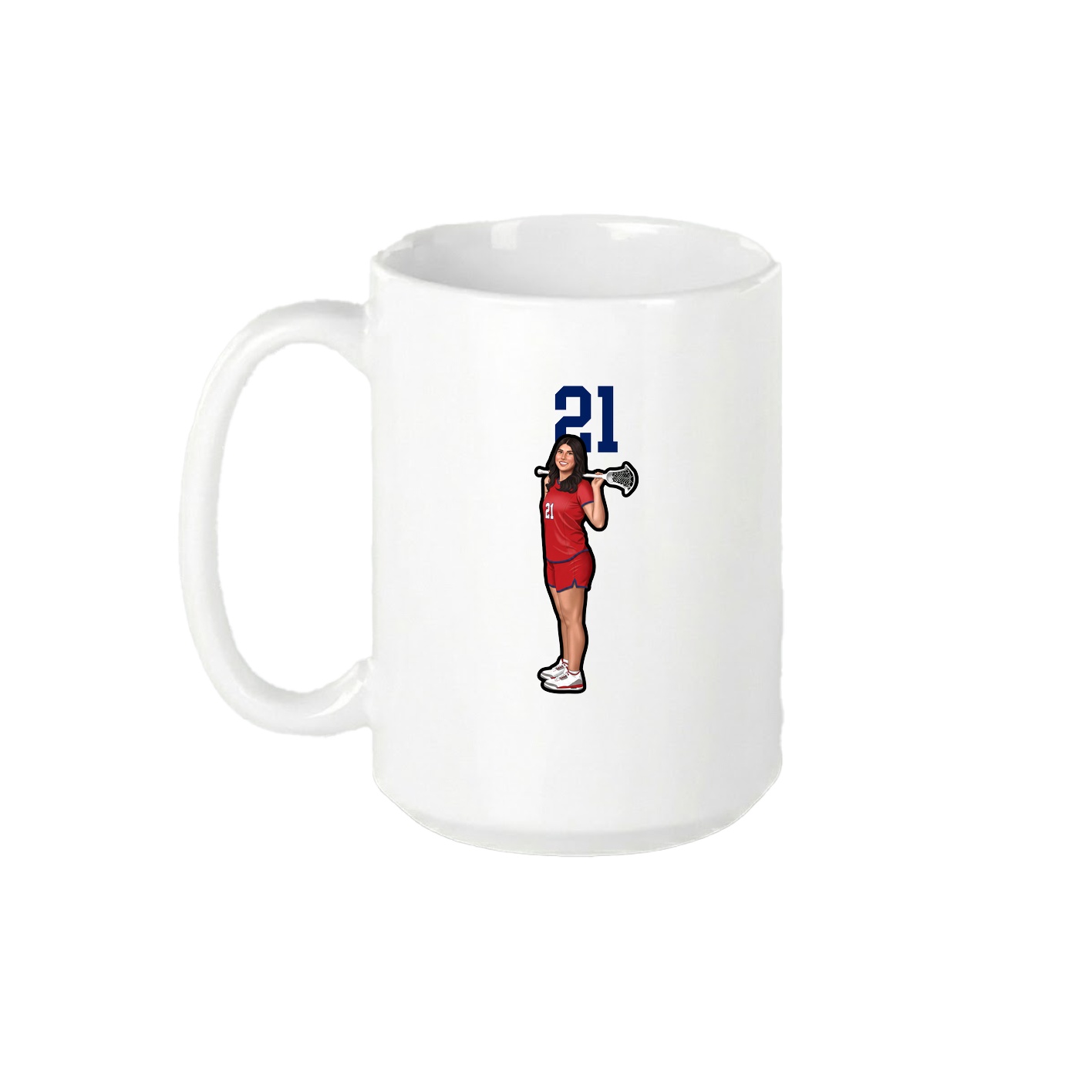 15oz Coffee Mug — Number Top in White