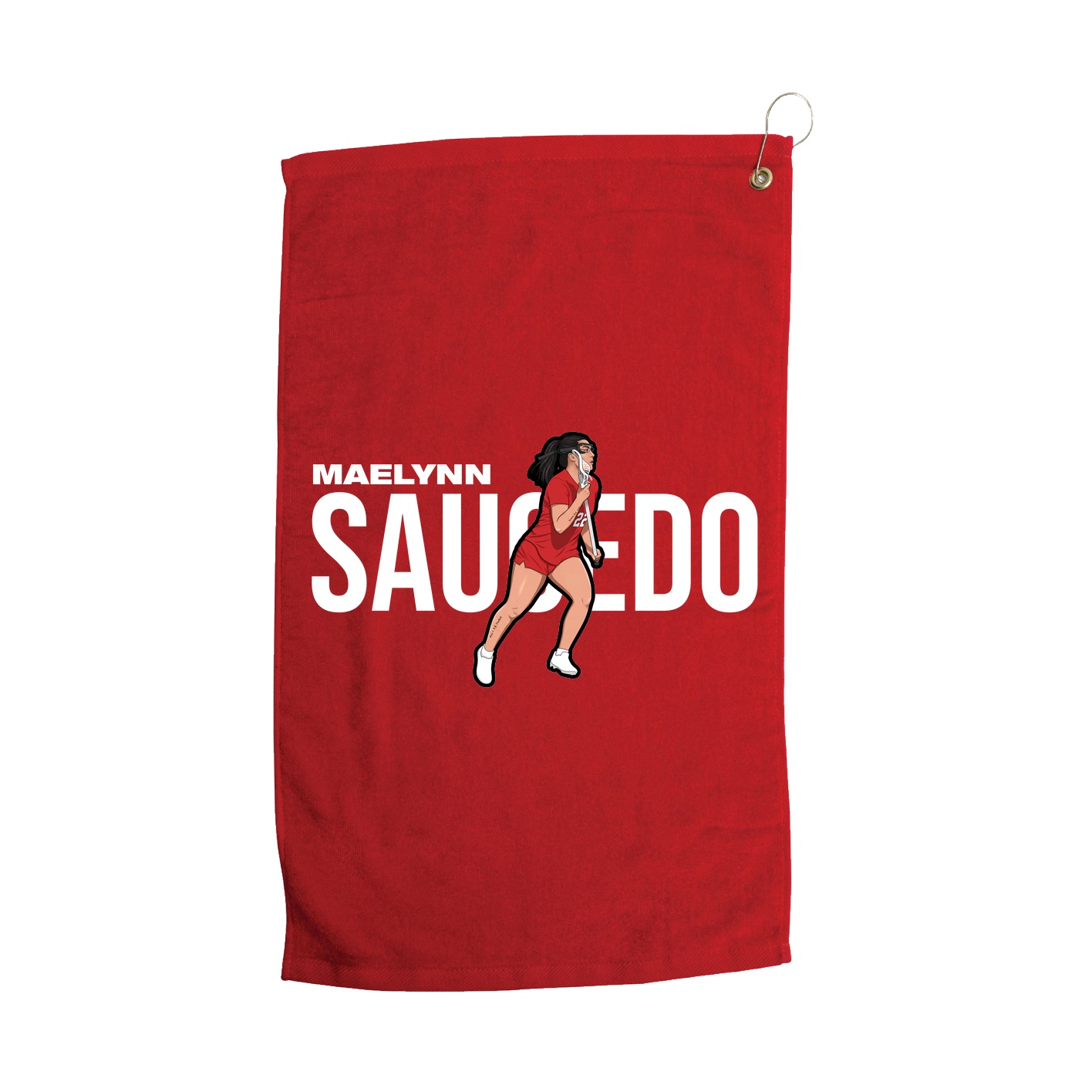 Golf Towel — Player Name in Red