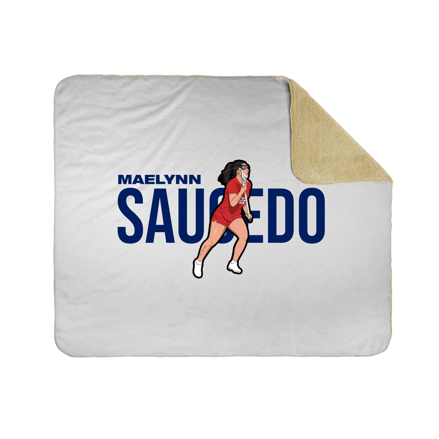 Throw Blanket — Player Name in White