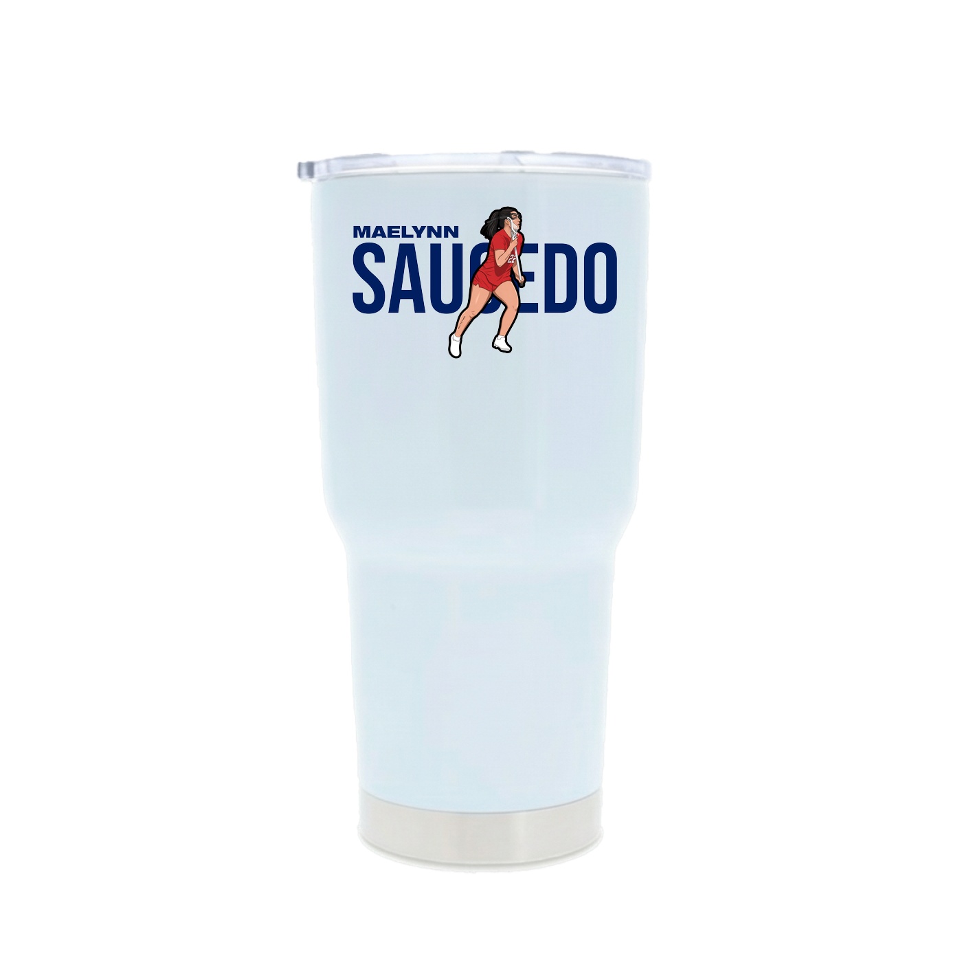 30oz Stainless Steel Tumbler — Player Name in White