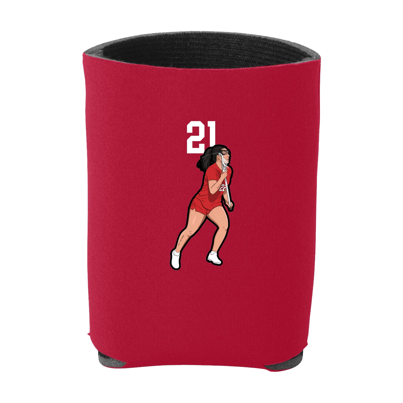 Can Holder — Number Top in Red