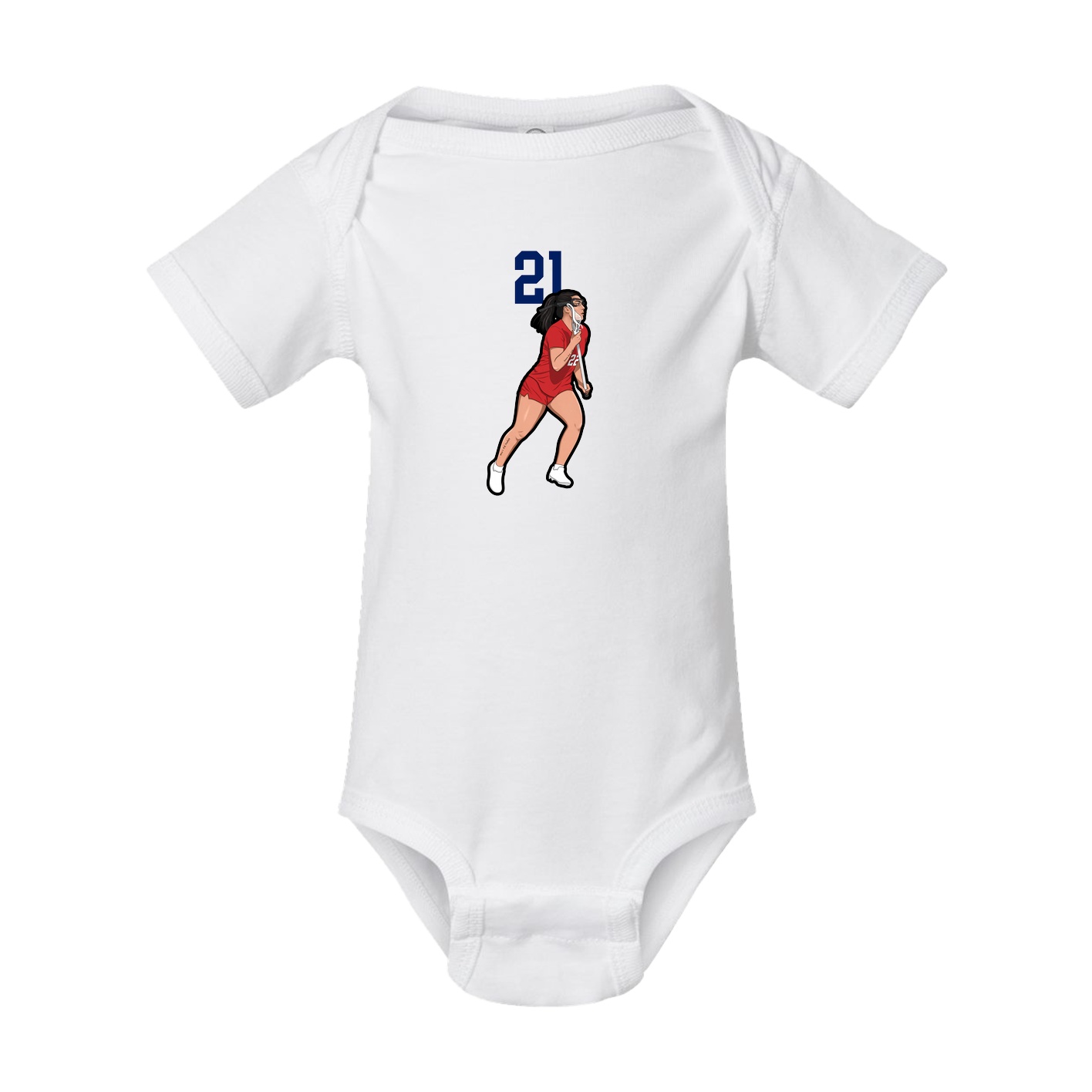 Baby Onesie — Number Top in White