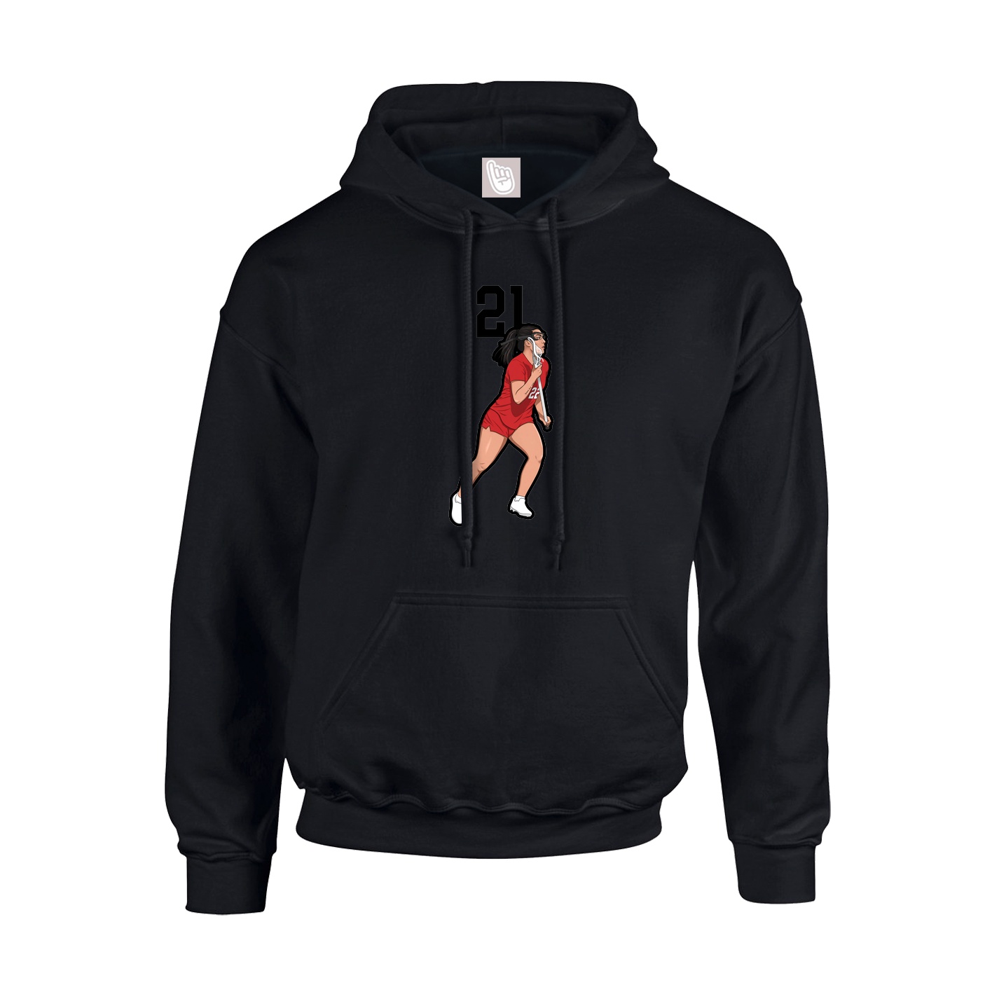 Youth Hoodie — Number Top in Black