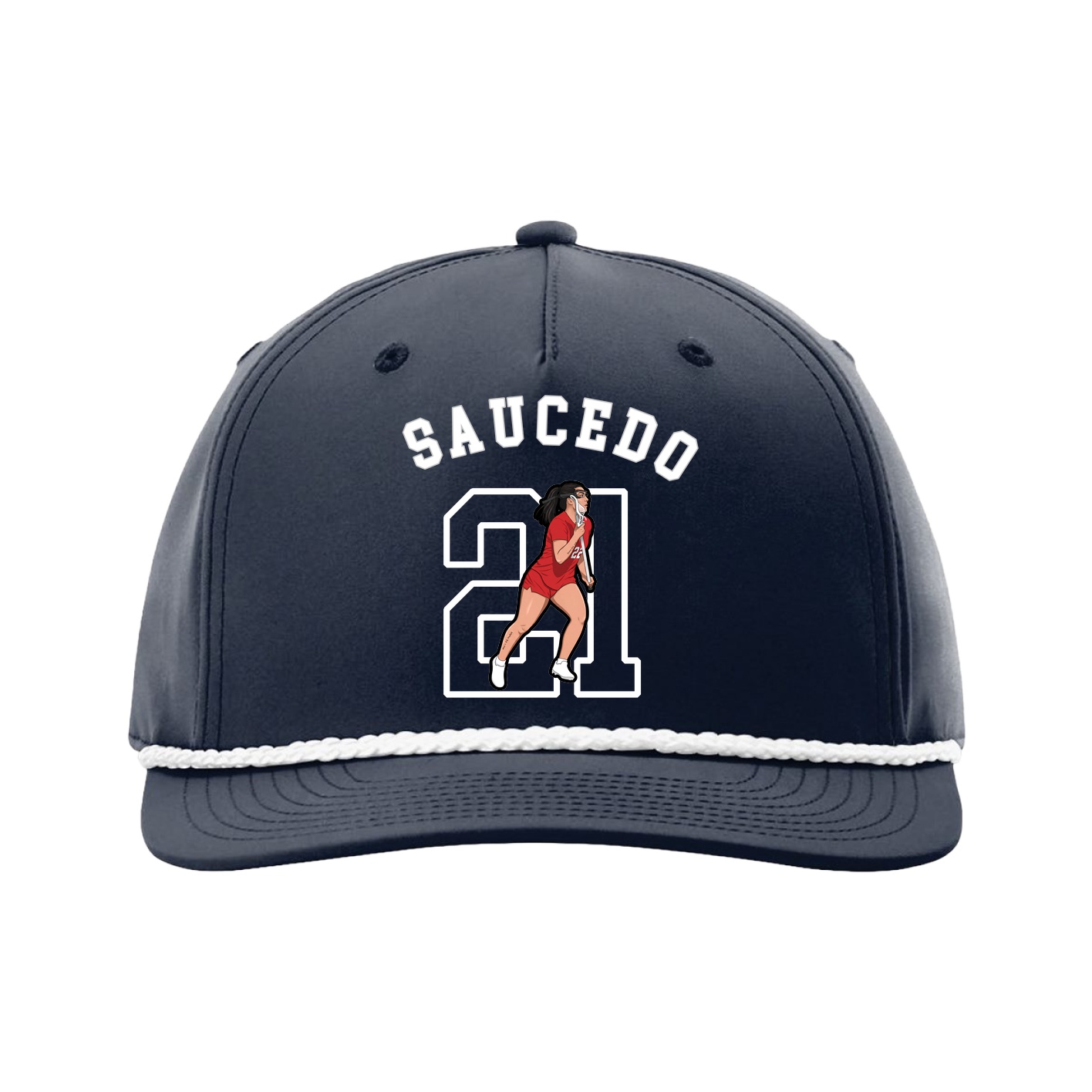 Five-Panel Classic Rope Cap — Shirsey Arch in Navy