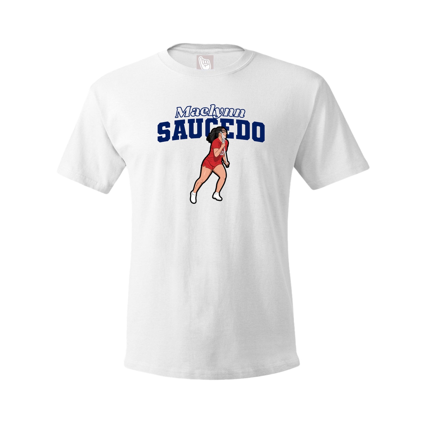 Youth Tee — Name Arch in White