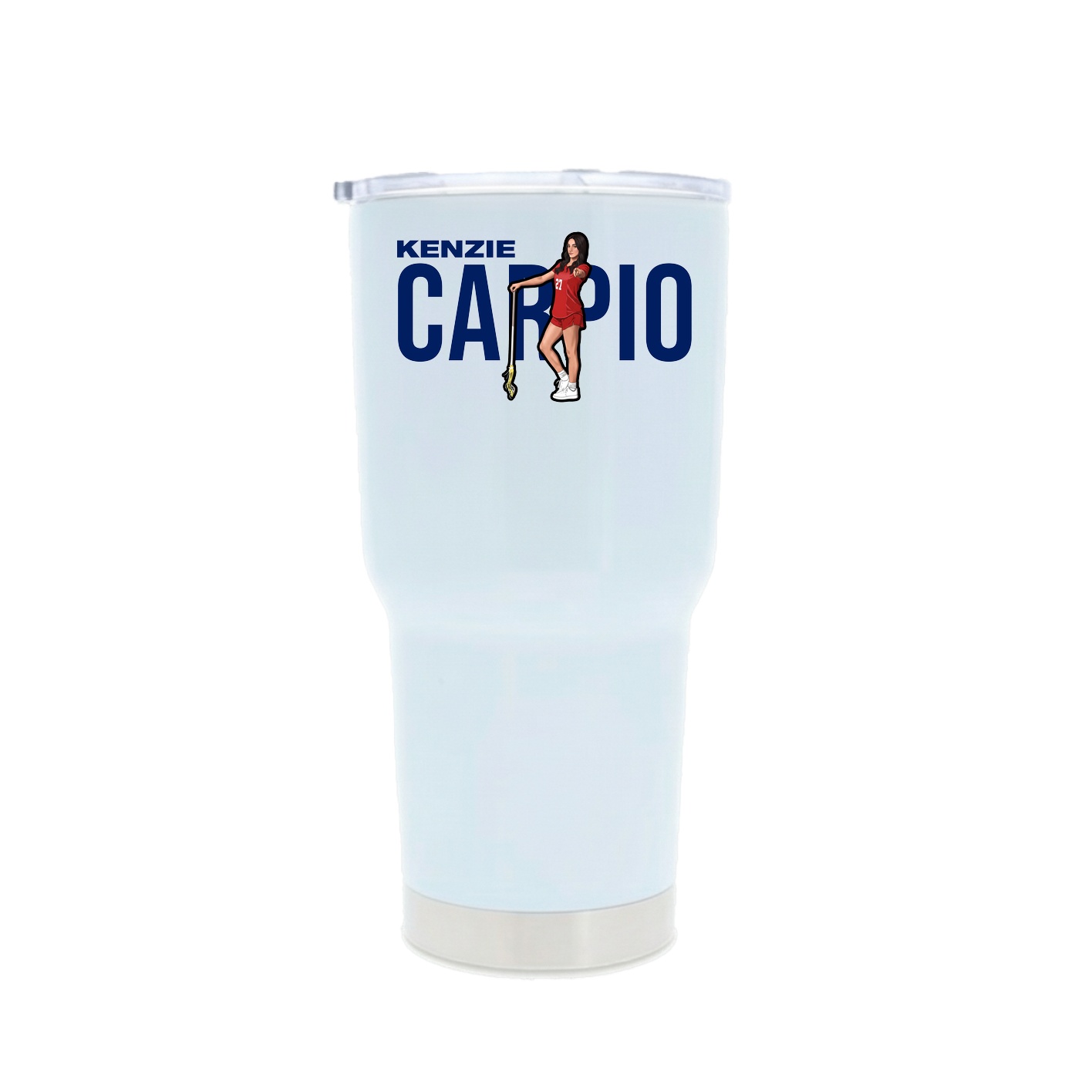 30oz Stainless Steel Tumbler — Player Name in White