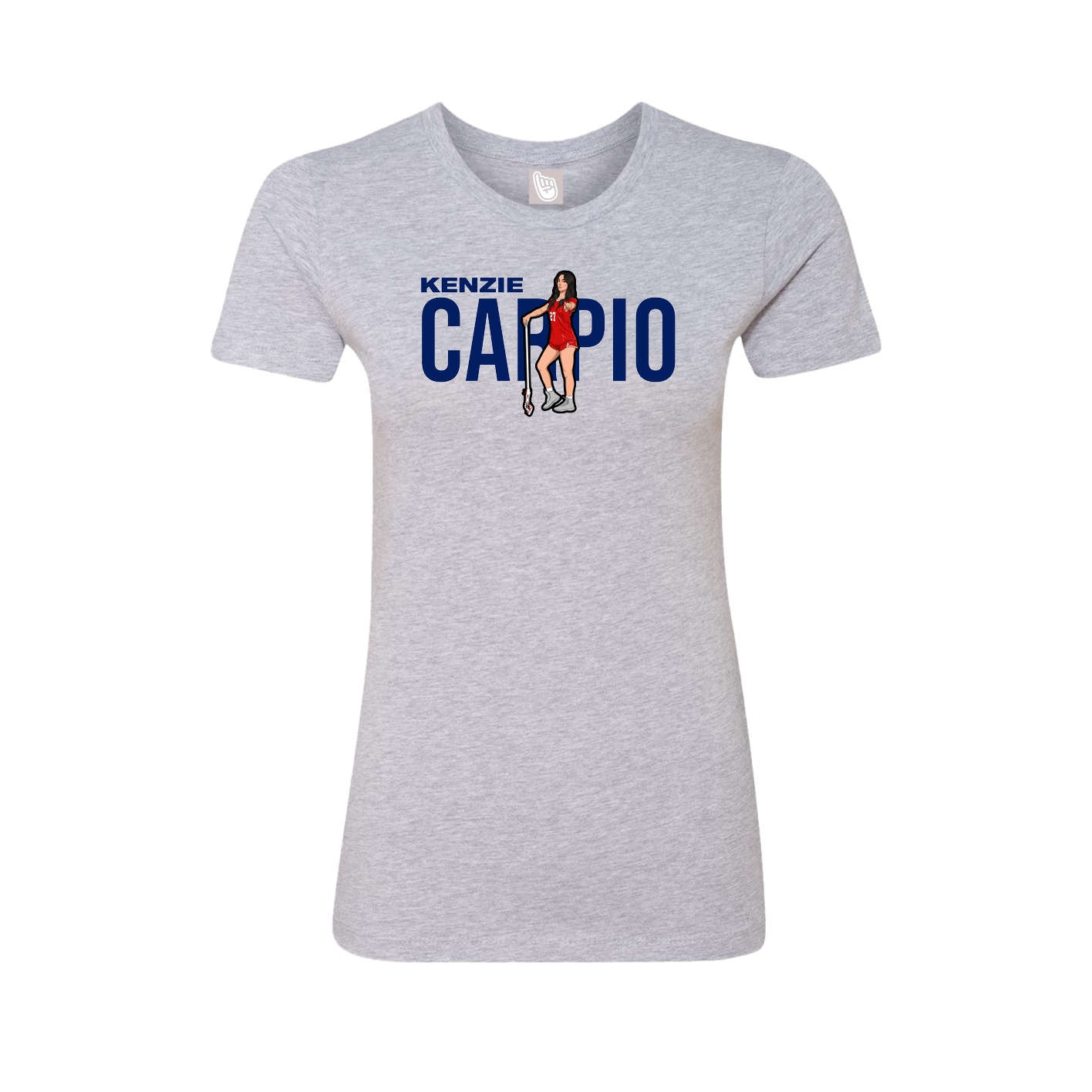 Womens Tee — Player Name in Grey