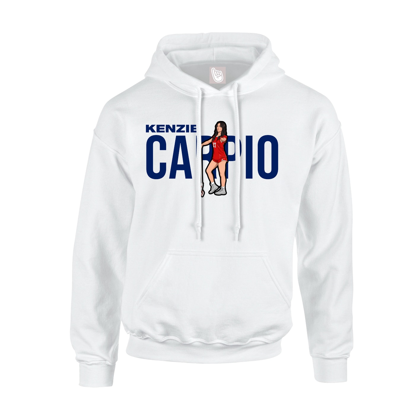 Youth Hoodie — Player Name in White
