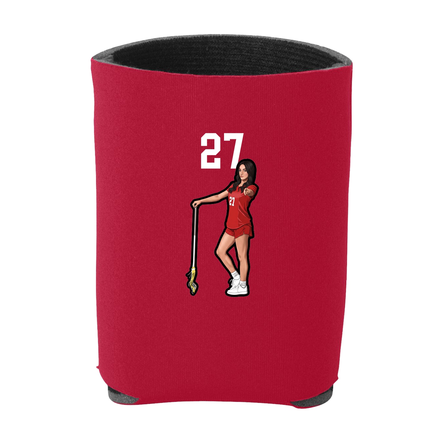 Can Holder — Number Top in Red
