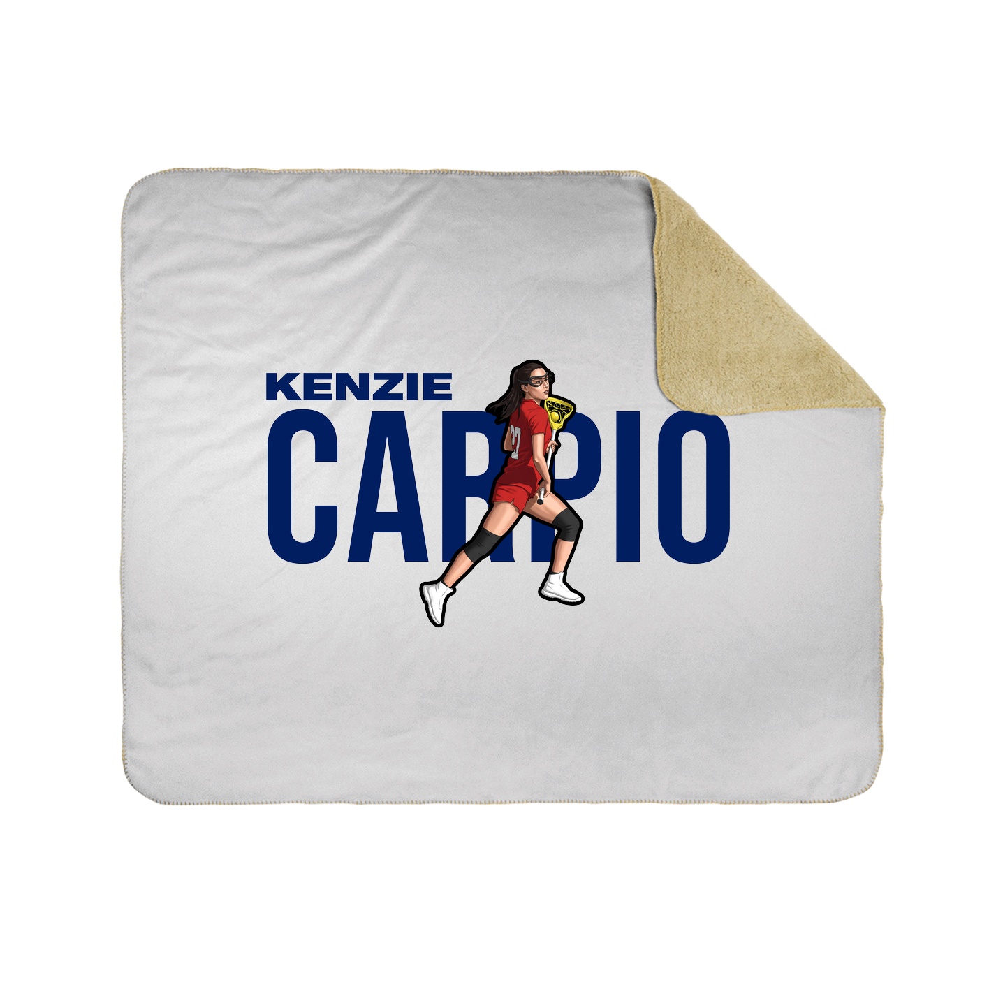 Throw Blanket — Player Name in White