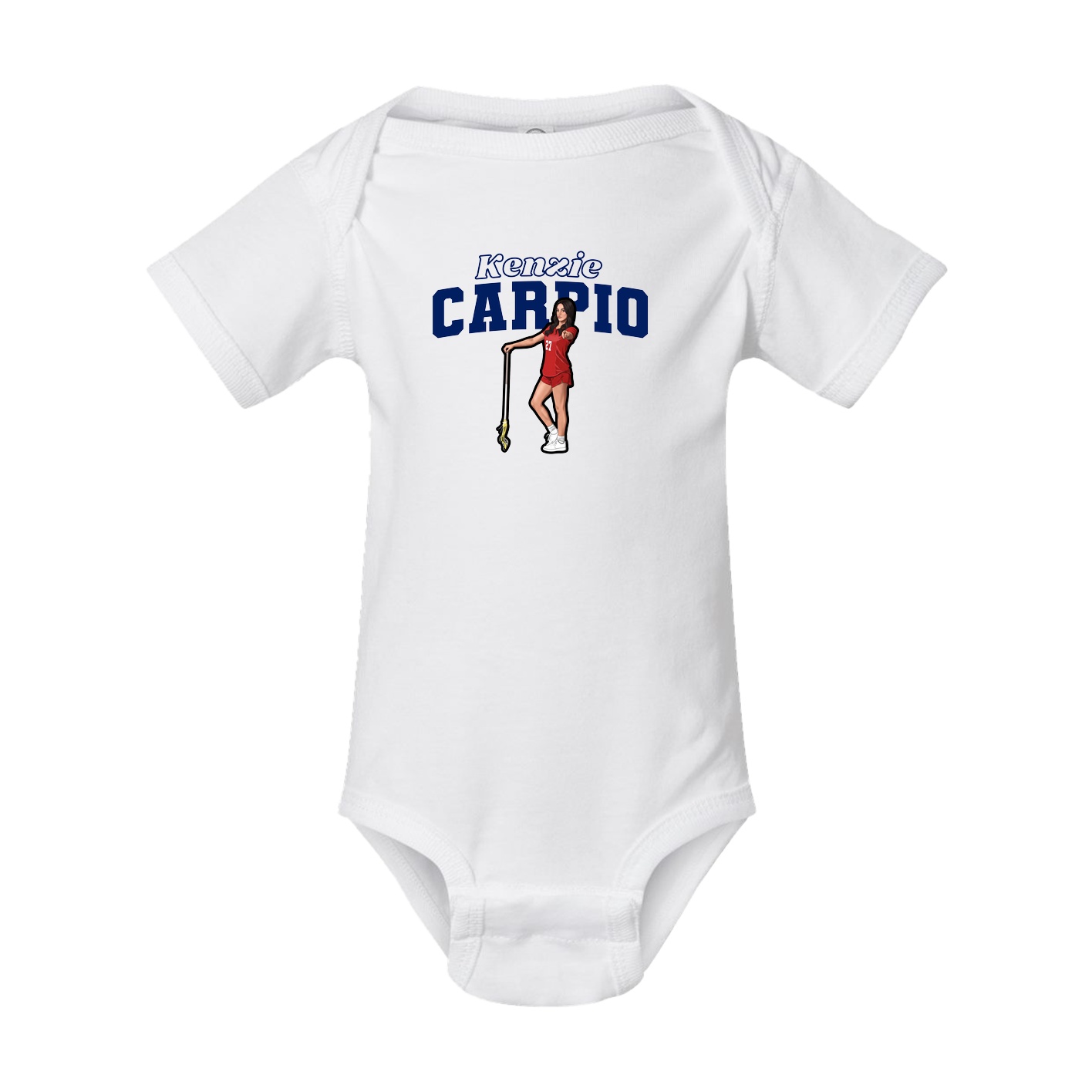 Baby Onesie — Name Arch in White