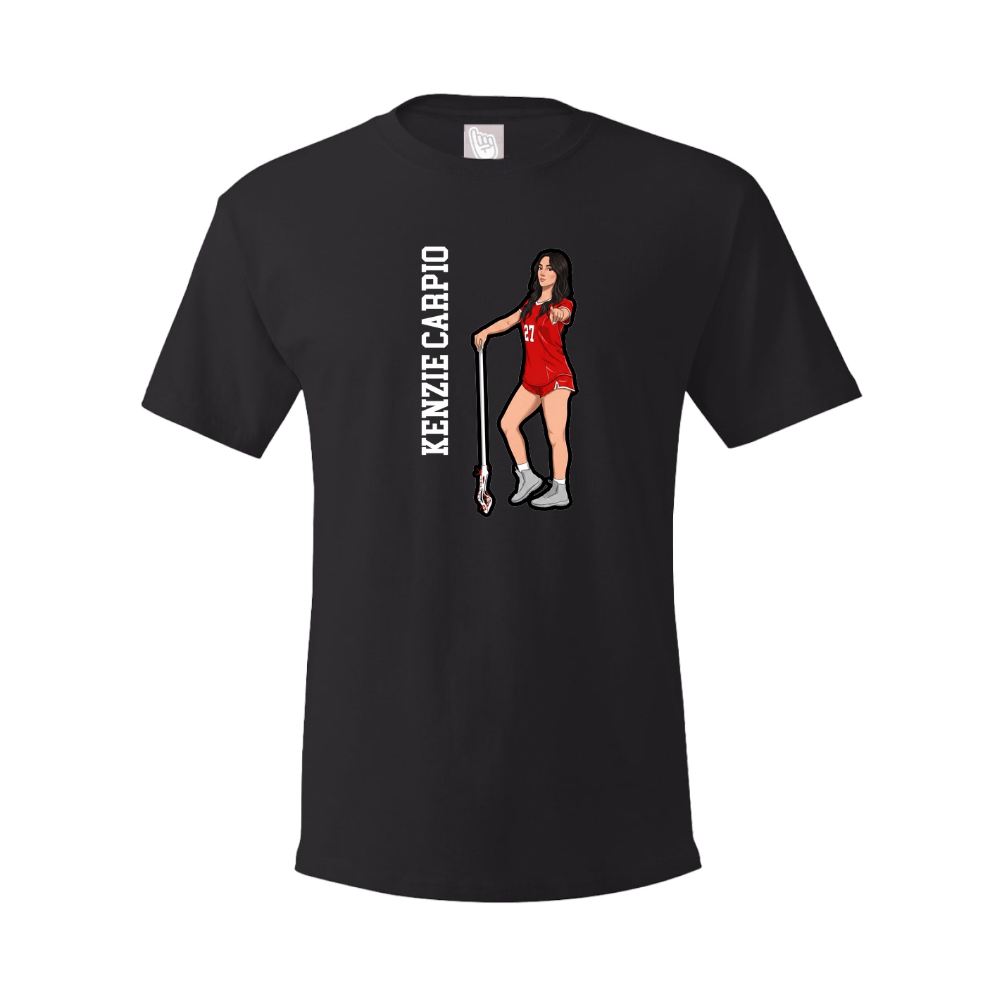 Youth Tee — Name Vertical in Black