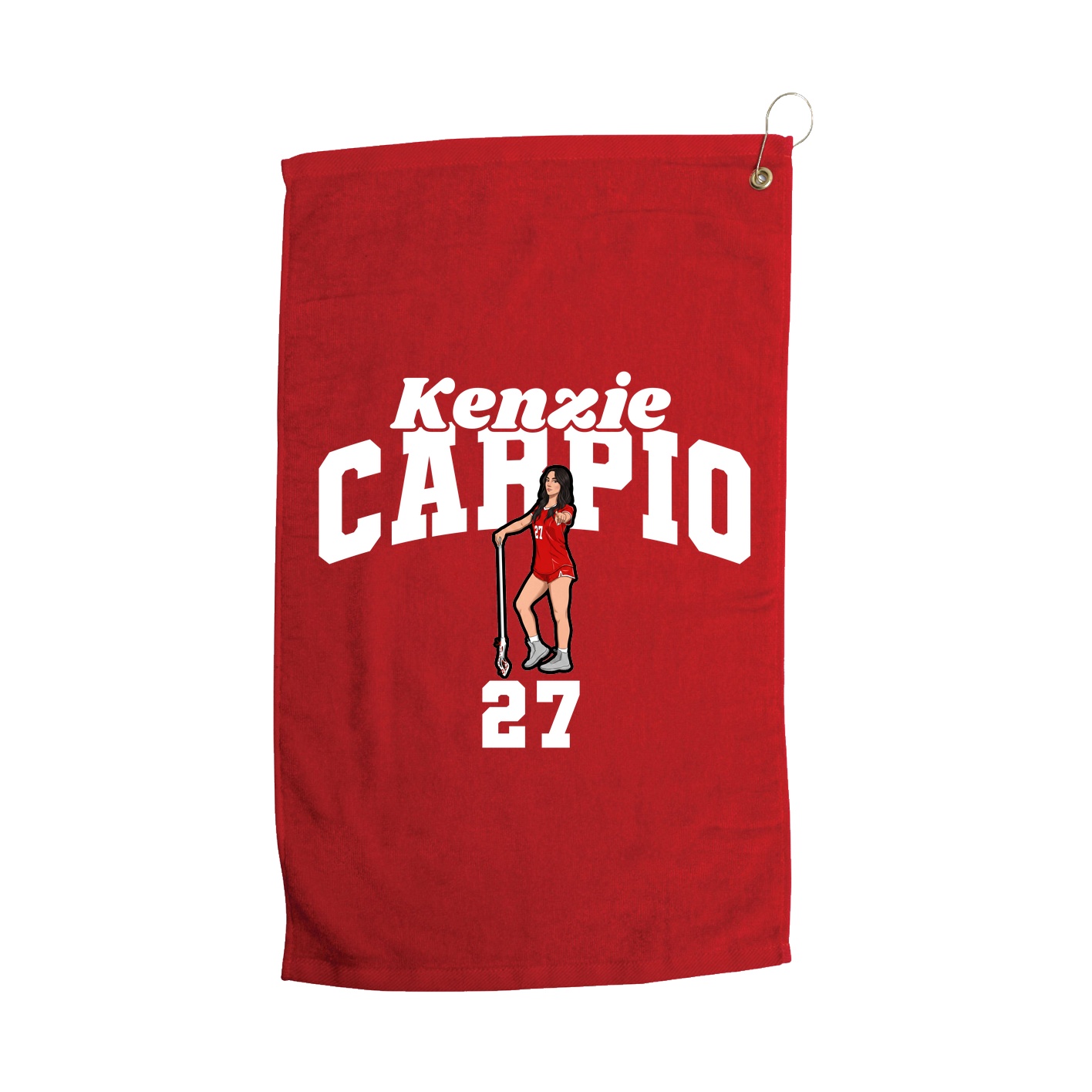 Golf Towel — Signature Arch in Red