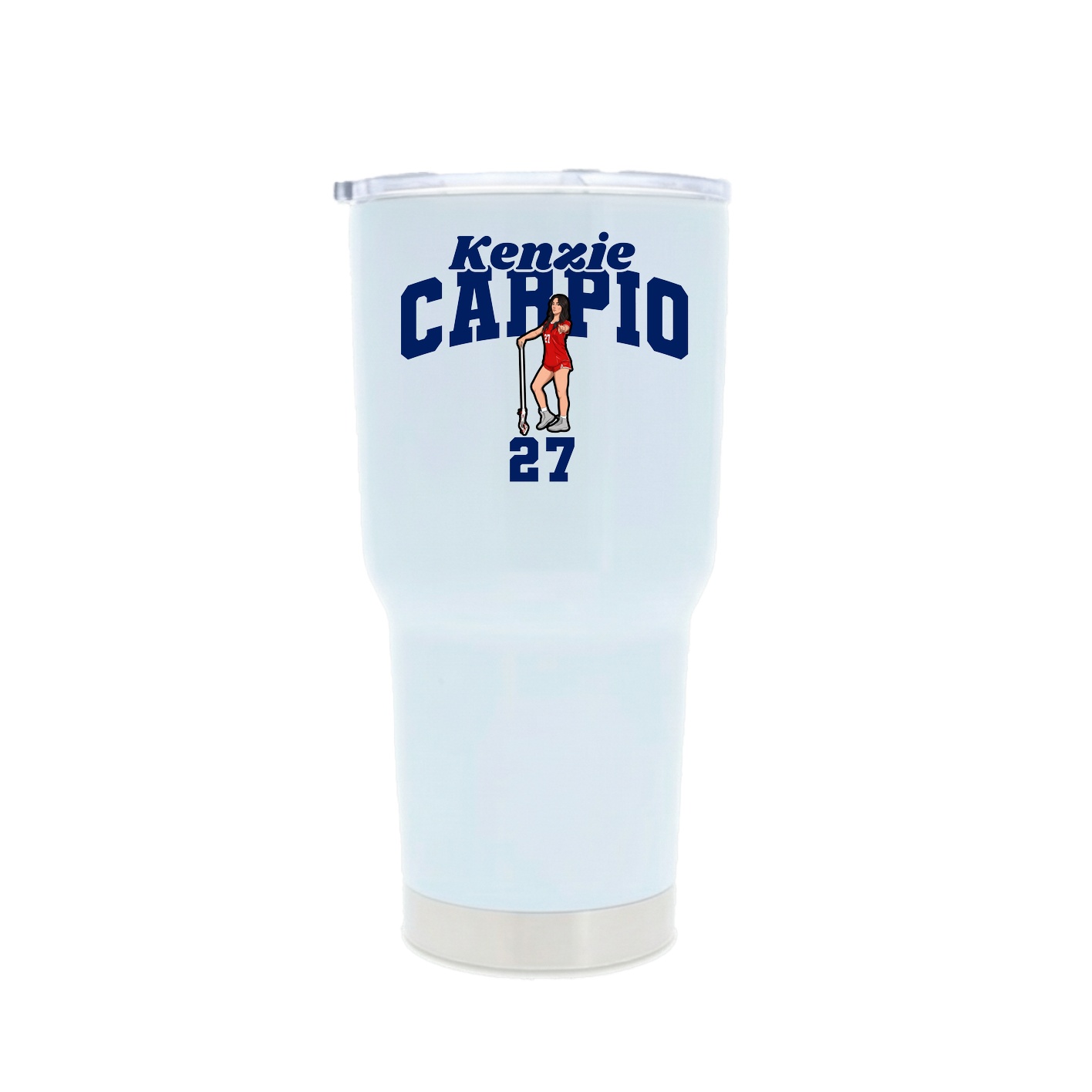30oz Stainless Steel Tumbler — Signature Arch in White