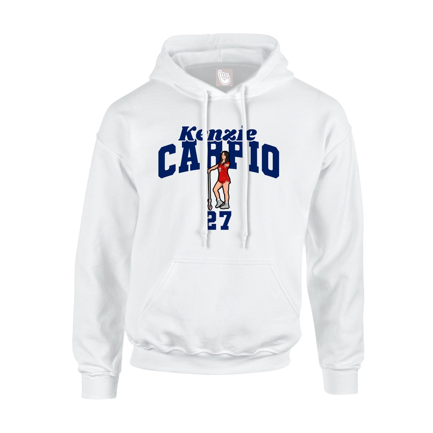 Youth Hoodie — Signature Arch in White