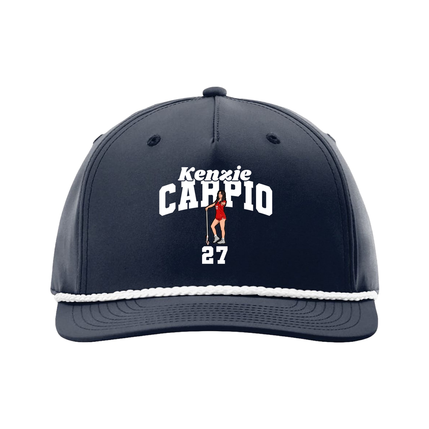 Five-Panel Classic Rope Cap — Signature Arch in Navy