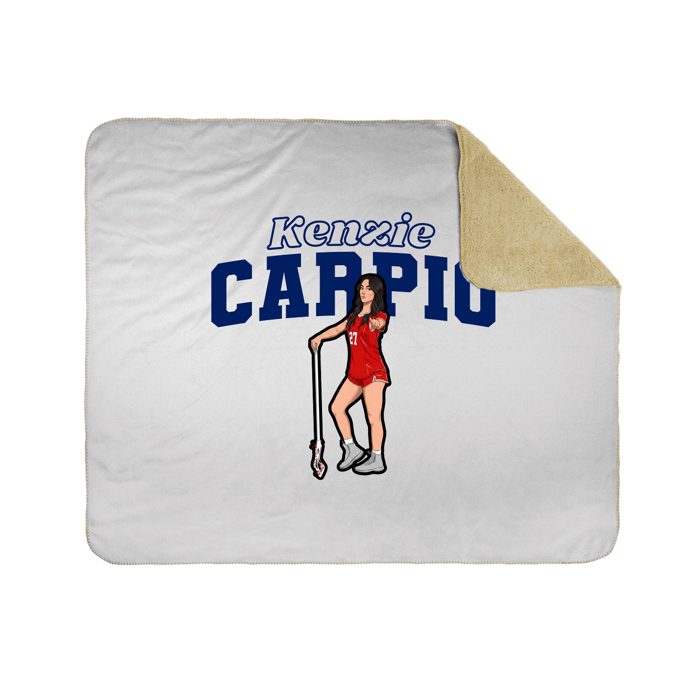 Throw Blanket — Name Arch in White