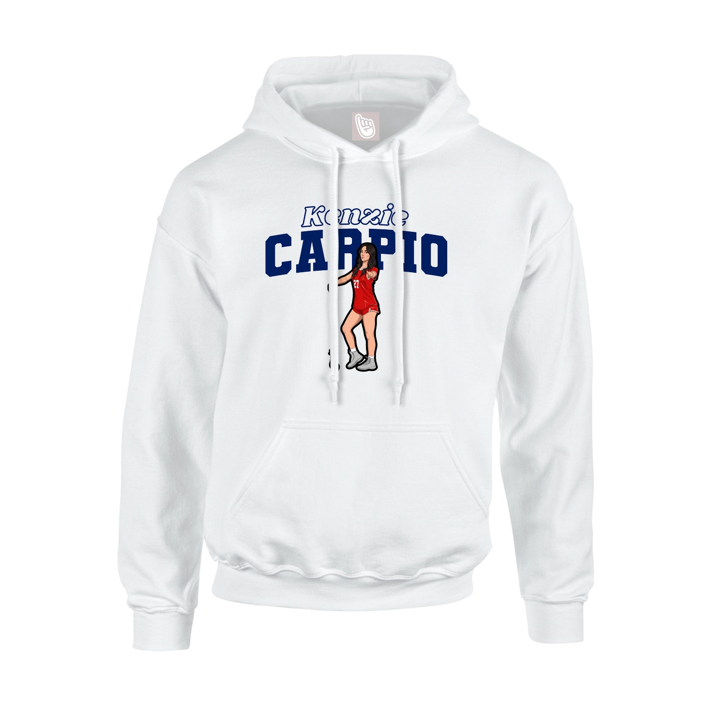 Hoodie — Name Arch in White