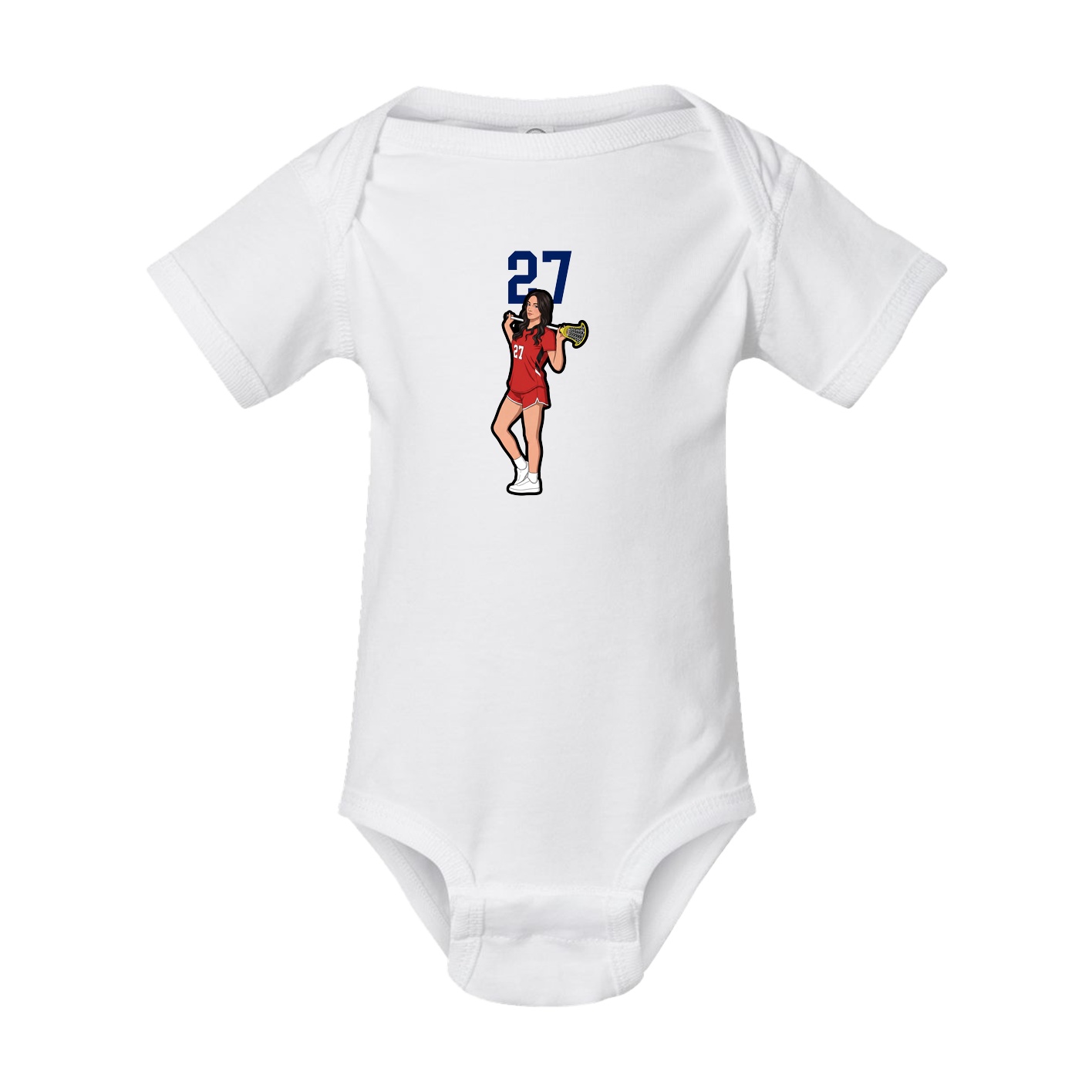 Baby Onesie — Number Top in White