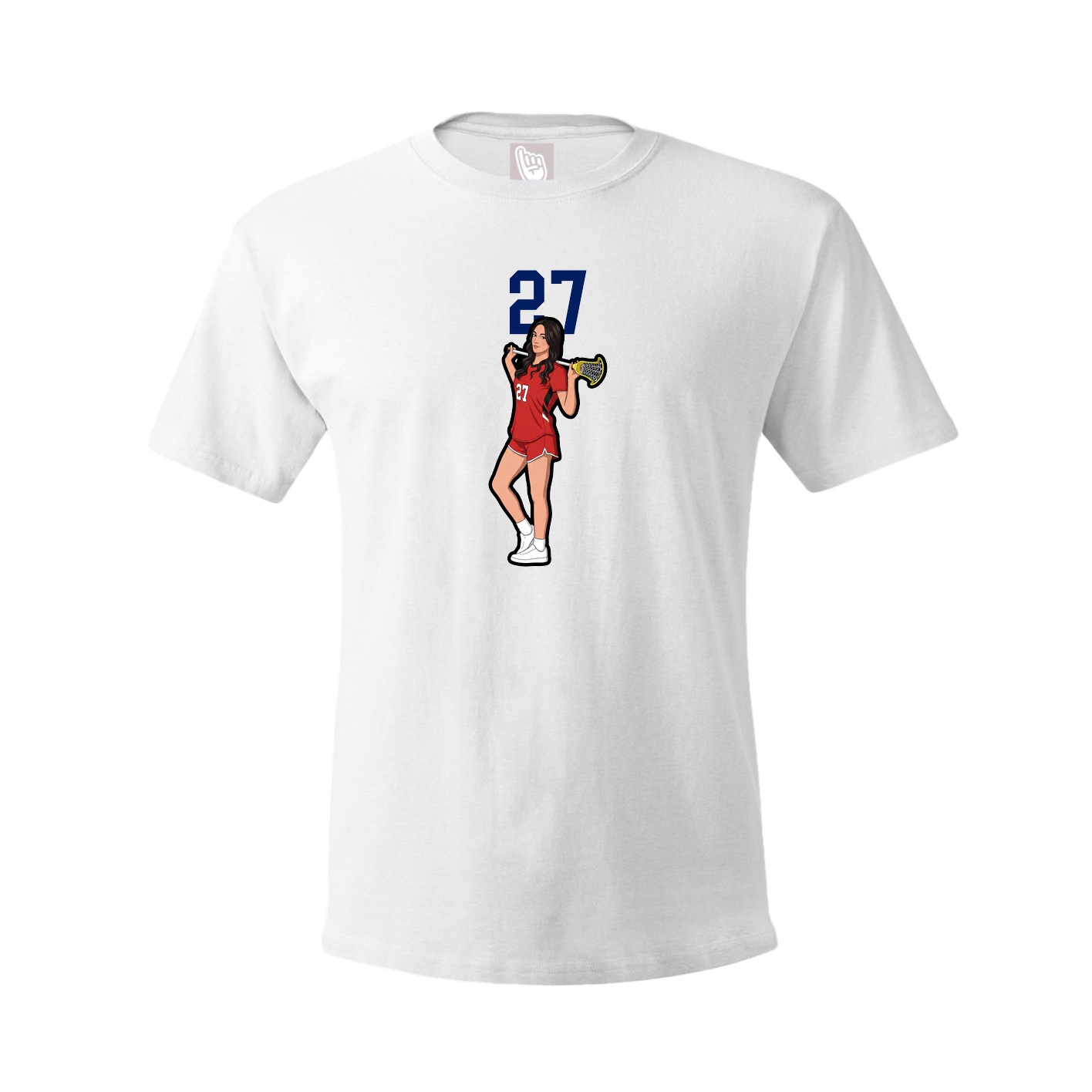 Youth Tee — Number Top in White